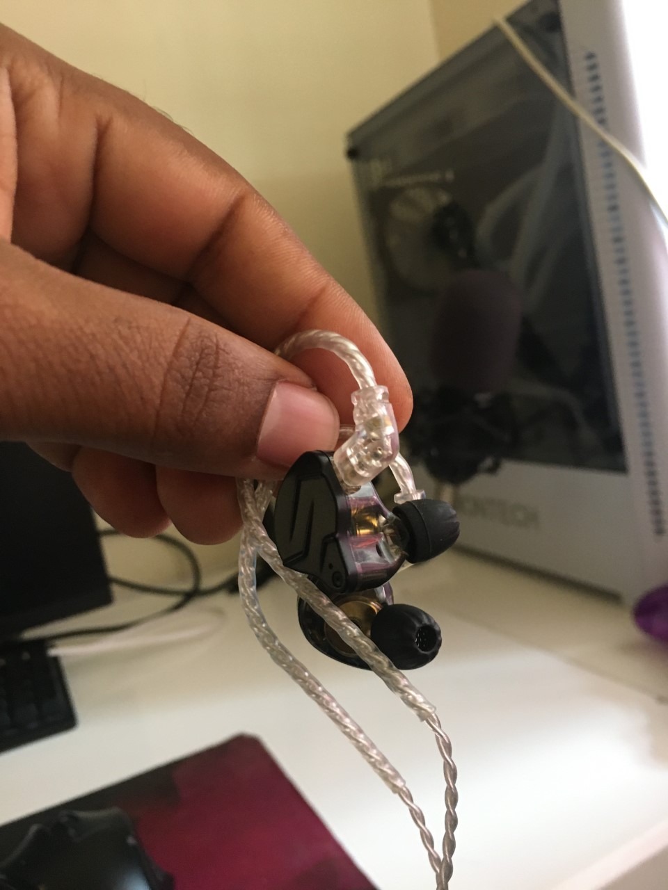 KZ ZSN PRO X Gaming Earbuds in Ear Monitor Headphones, High Fidelity IEMS Earphones, Hybrid Dual Driver Wired Earbuds with 1BA 1DD Detachable Tangle-Free Cable for Computer Tablet (Black, without Mic) customer photo 2