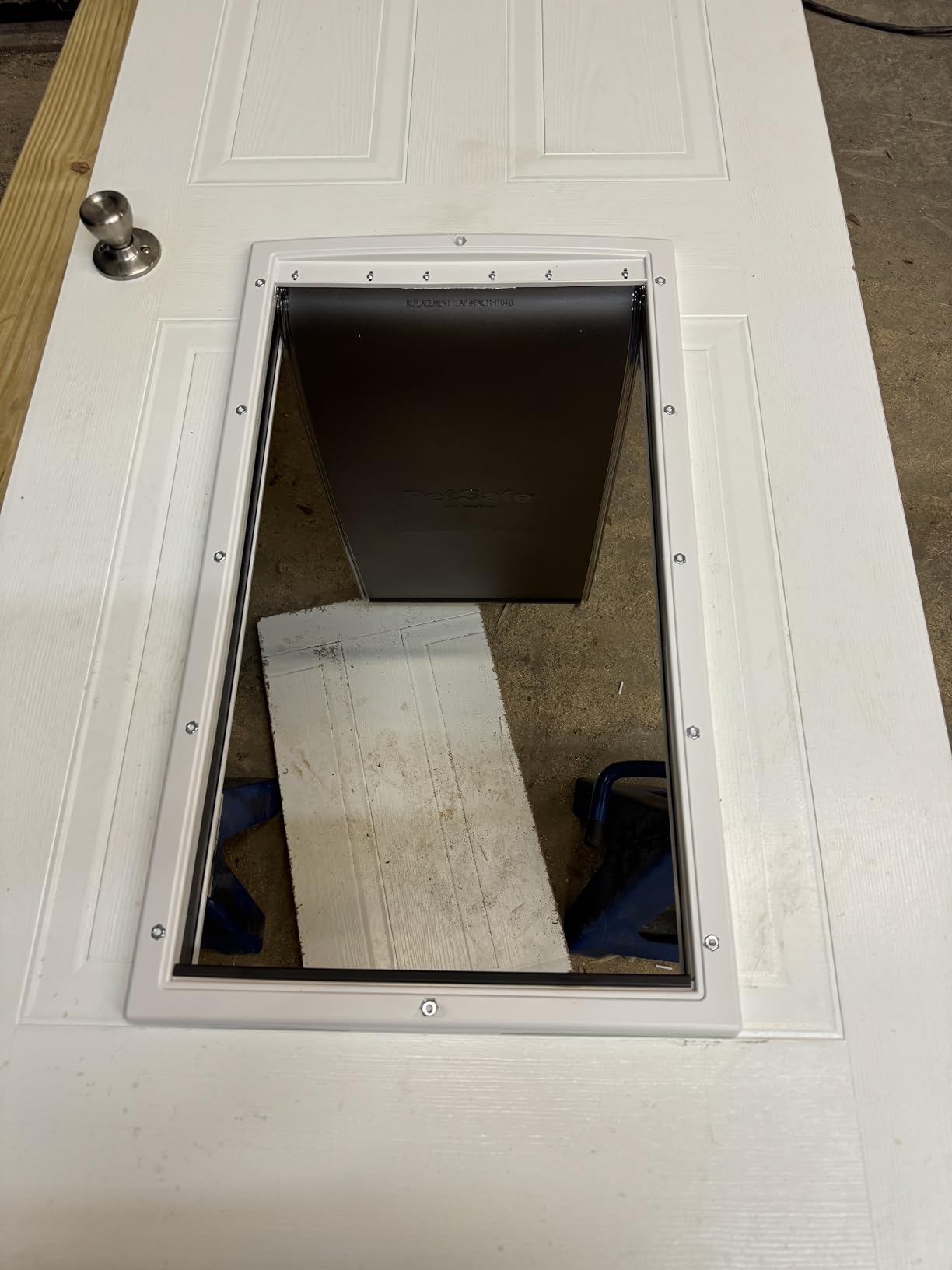 PetSafe NEVER RUST Dog and Cat Door - Large, Paintable, Exterior/Interior customer photo 2