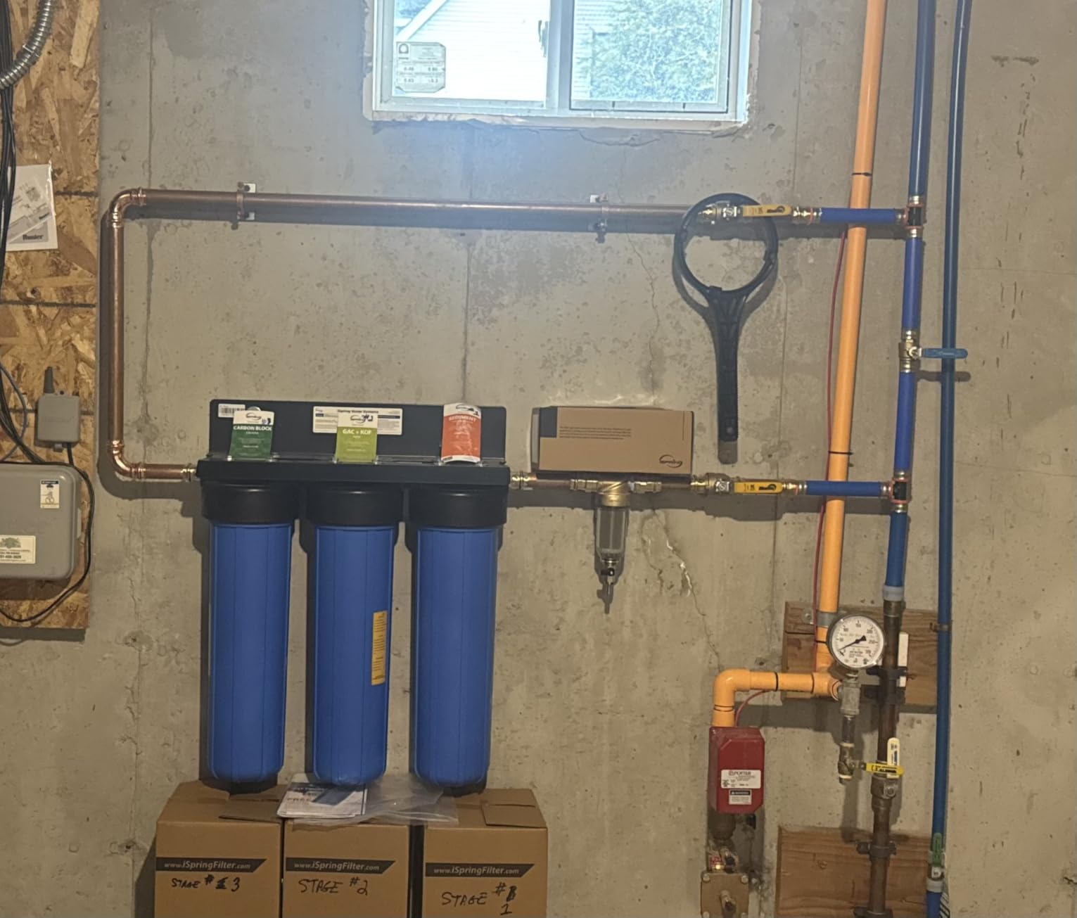 iSpring WGB32B-KS Whole House Water Filter System, 3-Stage Filtration, Reduces Heavy Metals, Hydrogen Sulfide, Chlorine, Chloramine, Sediments customer photo 1