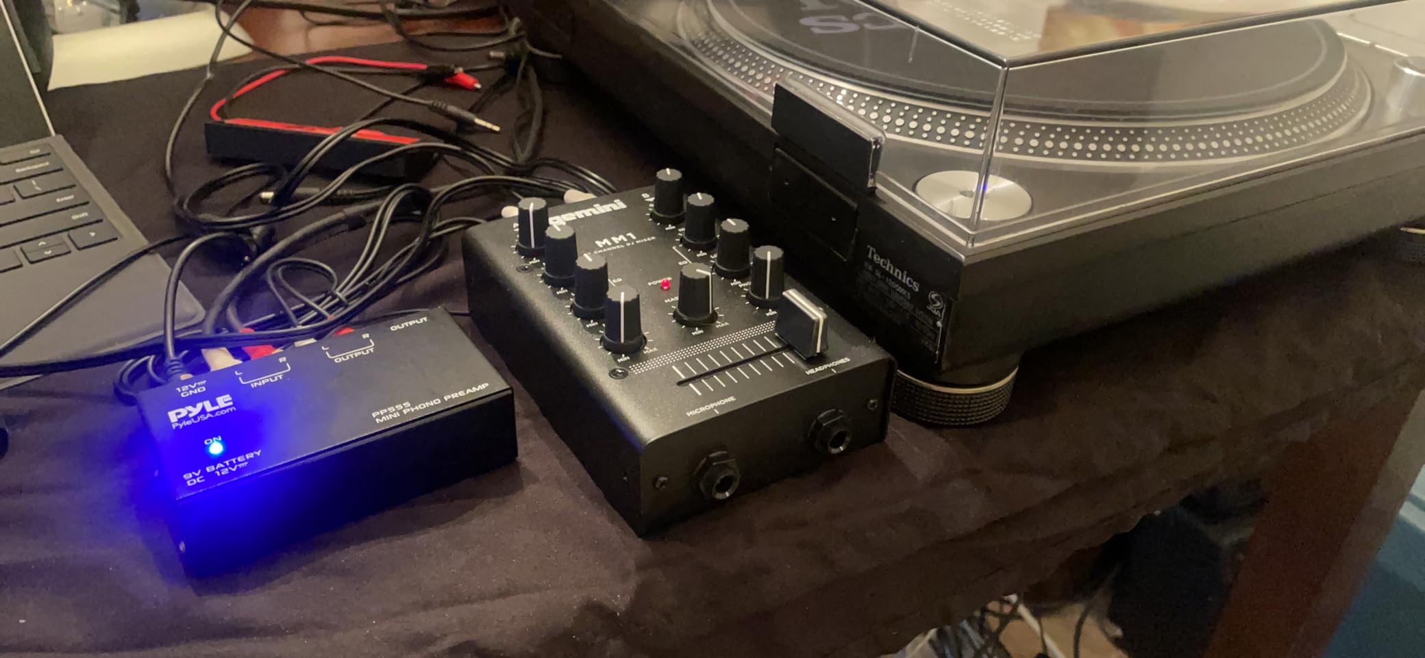 Gemini Portable Bluetooth DJ Mixer - 2-Channel Mini Audio Mixer with Wireless Input, RCA, Mic & Headphone Jacks, EQ & Crossfader - Compact DJ Mixer Board for Beginners & Mobile DJs (MM1BT) customer photo 1