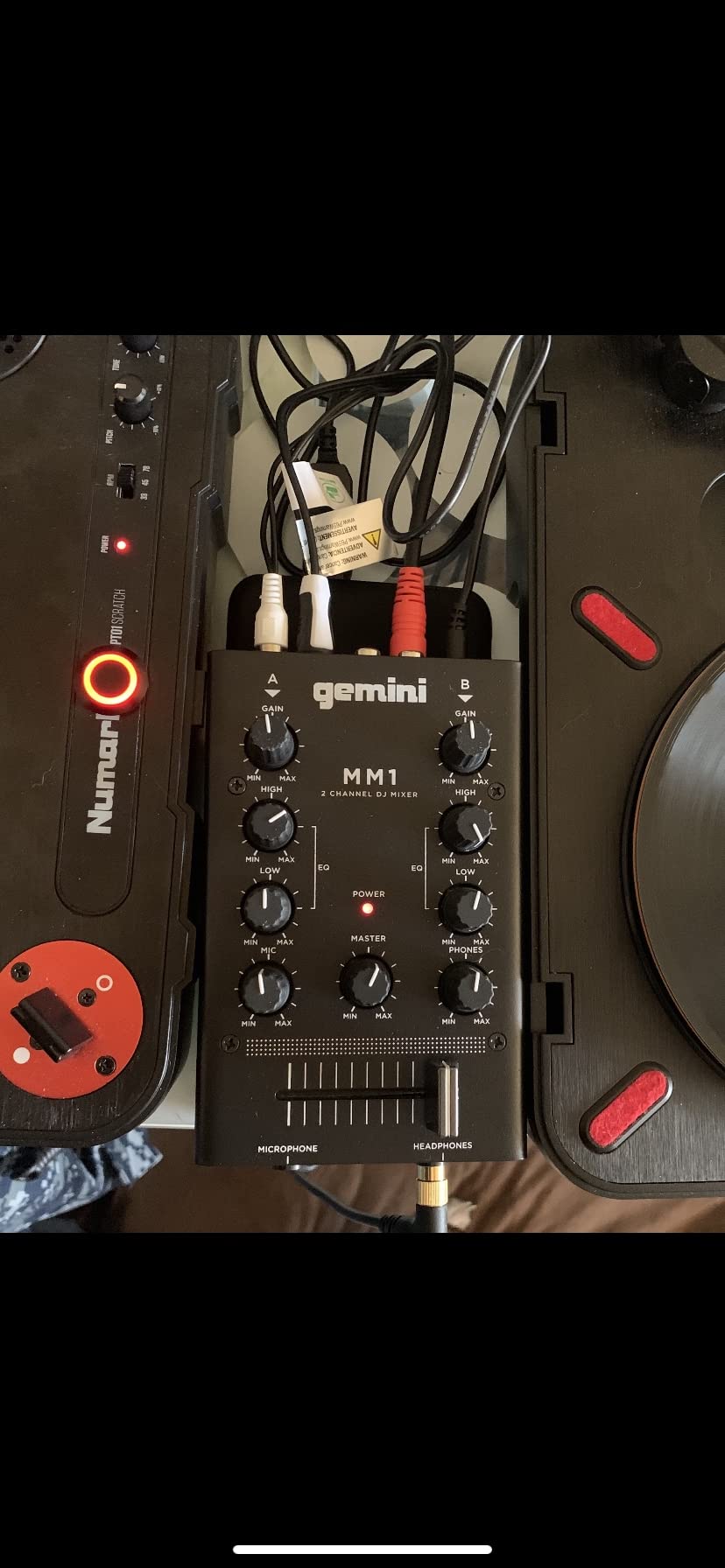 Gemini Portable Bluetooth DJ Mixer - 2-Channel Mini Audio Mixer with Wireless Input, RCA, Mic & Headphone Jacks, EQ & Crossfader - Compact DJ Mixer Board for Beginners & Mobile DJs (MM1BT) customer photo 2