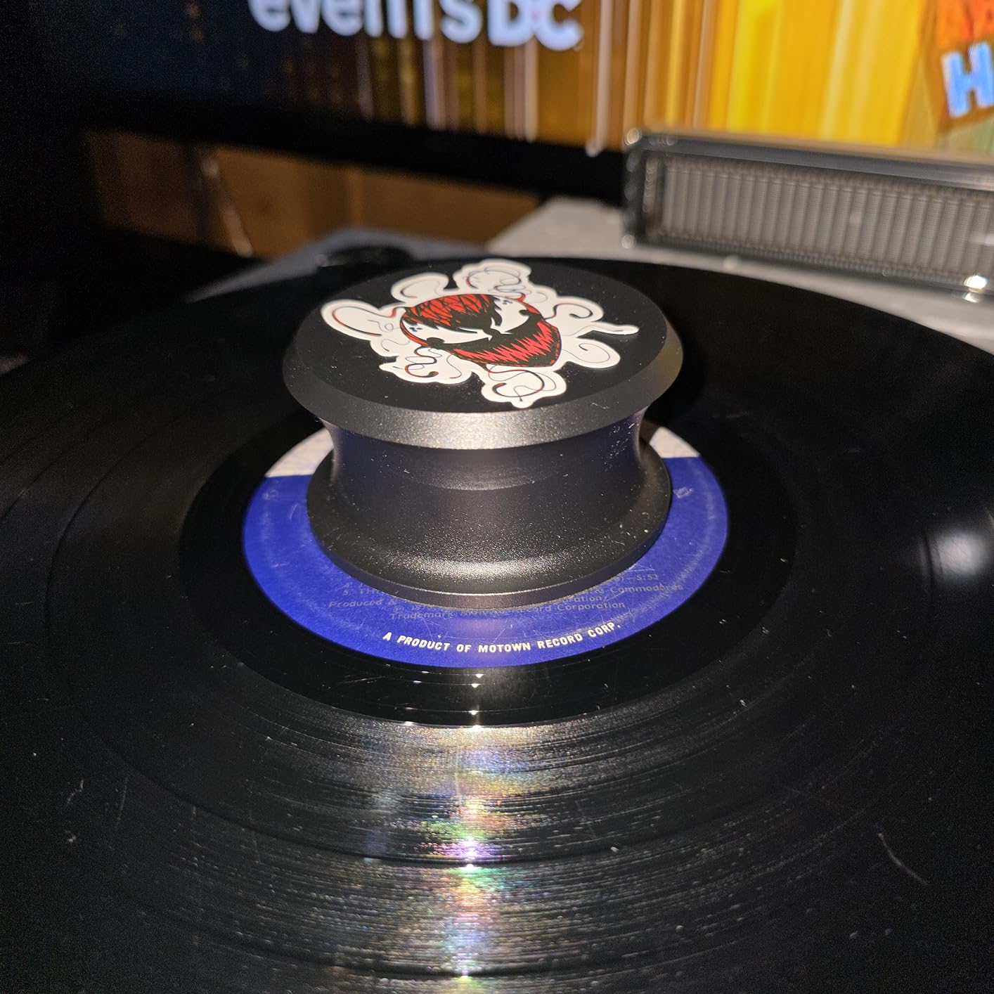 Hudson Hi-Fi SmallBen Record Weight Stabilizer with Protective Leather Pad - 9-Ounce Vinyl Turntable Weight - Durable & Stylish LP Stabilizer - Fits Any Turntable - Black Matte customer photo 1