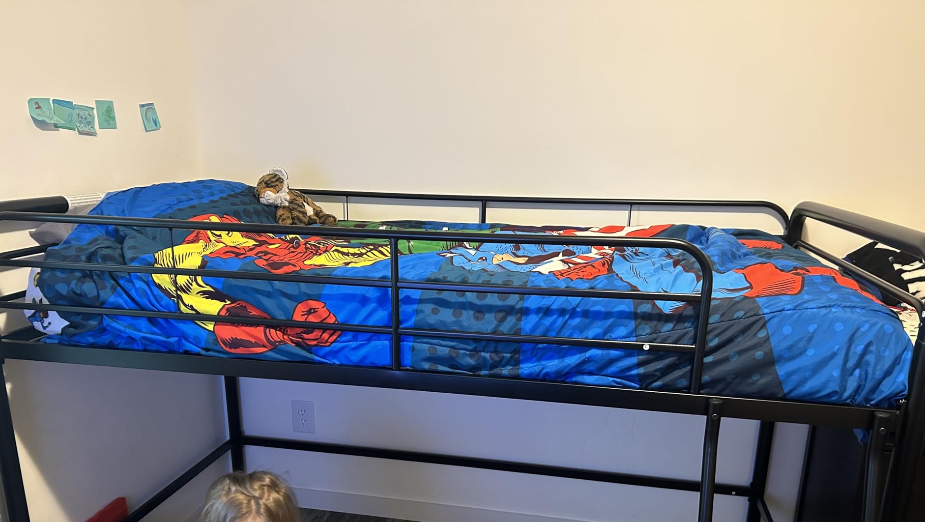 DHP Jett Junior Full Metal Loft Bed, Silver customer photo 2
