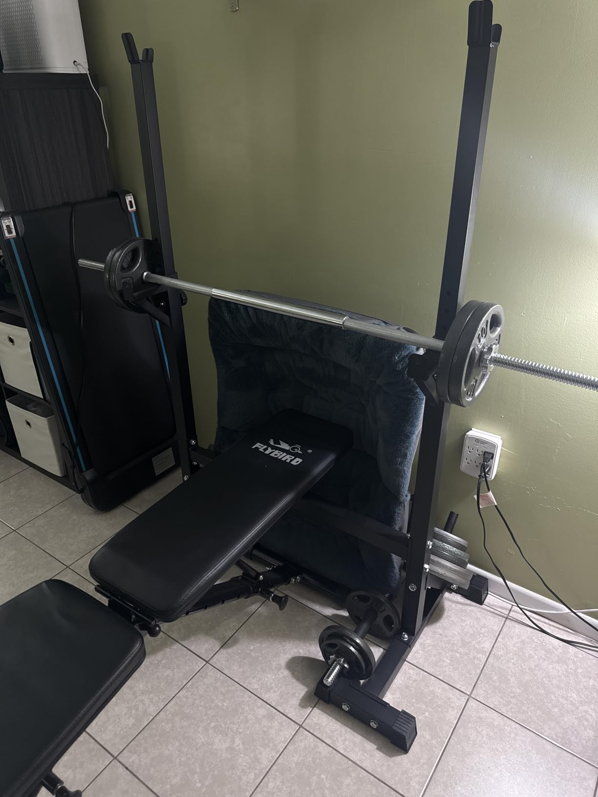 BangTong&Li Squat Rack Stand, Barbell Rack, Bench Press Rack Stand Home Gym Adjustable Weight Rack 550Lbs customer photo 1