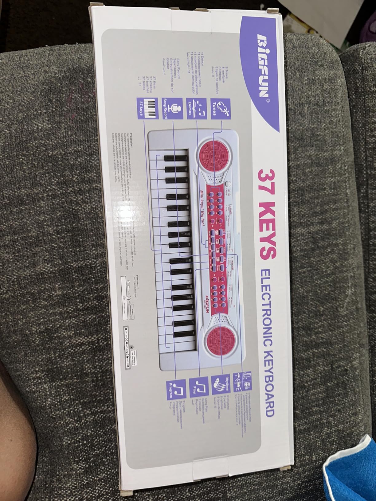 Keyboard Piano for Kids, BIGFUN 37 Keys Toddler Piano Multifunction Music Educational Instrument Toy, Electronic Kids Keyboard for 3-7 Year Old Girls and Boys (Purple) customer photo 2