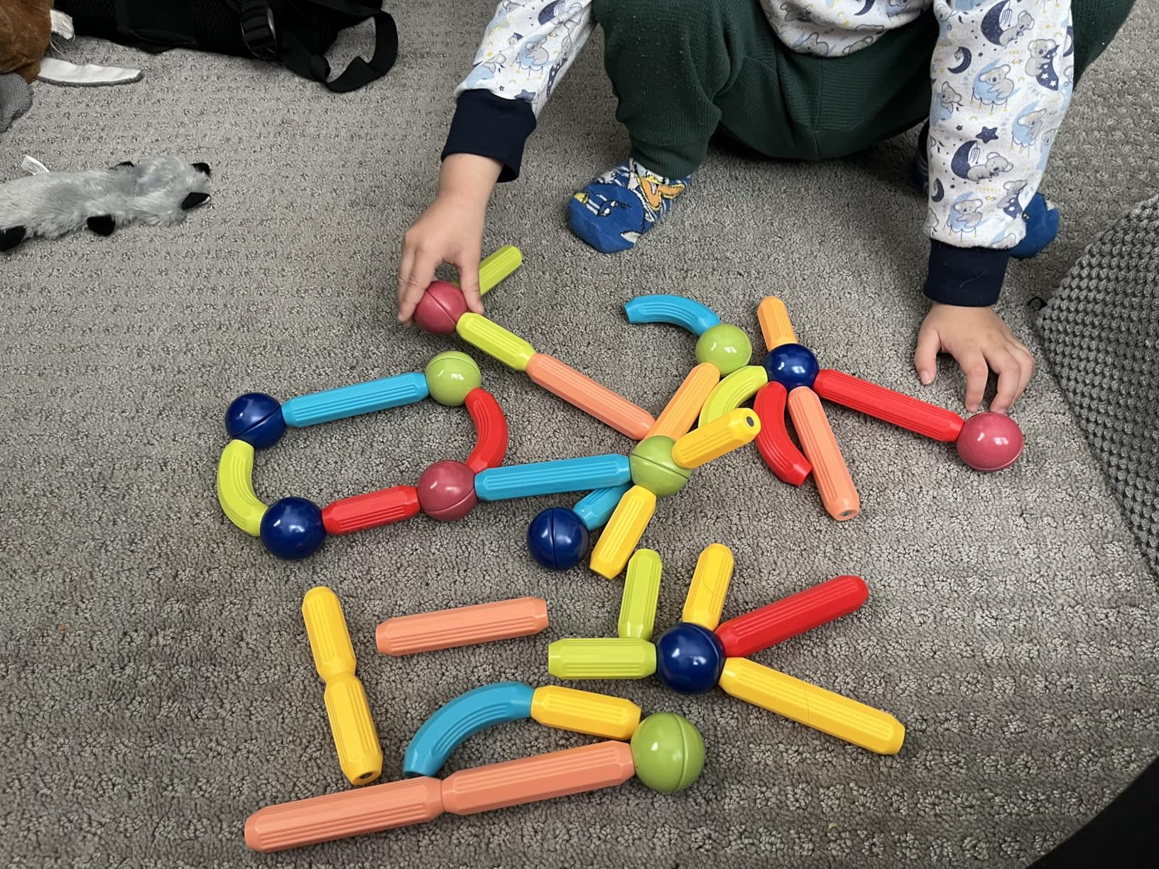 COUOMOXA Magnetic Building Blocks for Toddlers: STEM Educational Toys for 3 4 5+ Years Old Kids - Magnetic Stick Montessori Game for Family for Boys Girls 3-5 customer photo 2