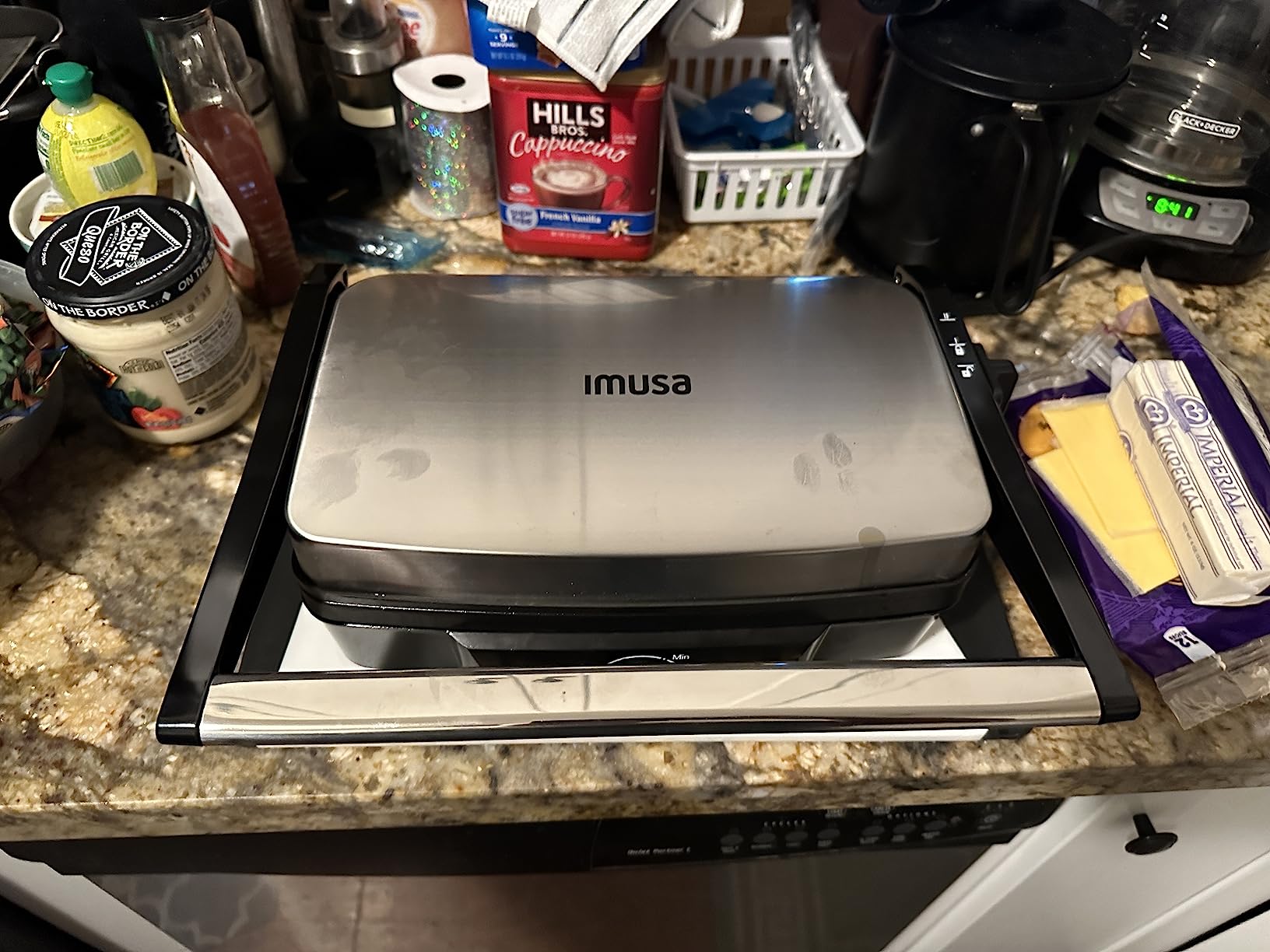 IMUSA Stainless Steel Panini Press Electric with Adjustable Temperature Settings and Nonstick Plates, 1200W customer photo 1
