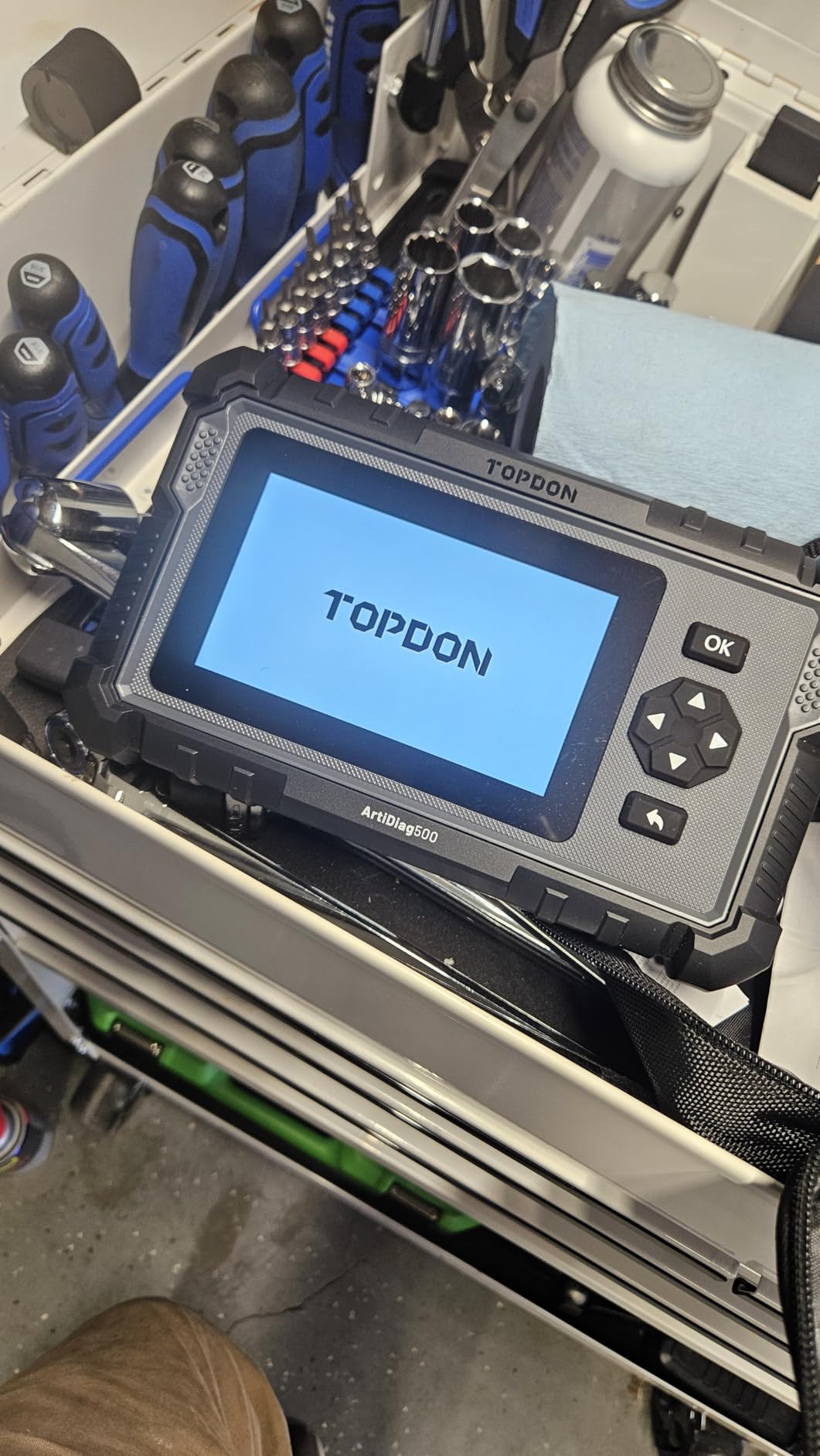 TOPDON AD500 OBD2 Scanner, Oil SAS Throttle TPMS BMS EPB Reset, Engine ABS SRS Transmission Diagnostic Tool customer photo 2