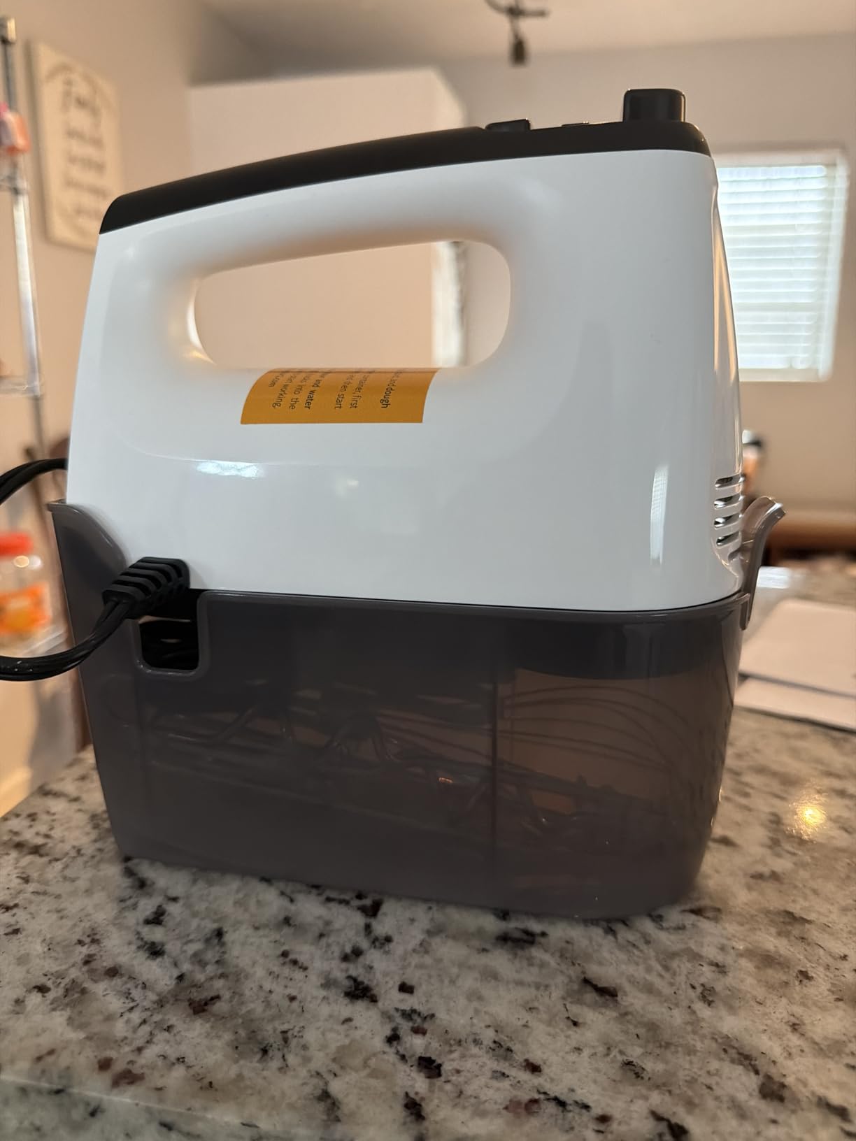 SHARDOR Hand Mixer Electric, 6 Speed & Turbo Mixer Electric Handheld, Snap-On Storage Case,5 Stainless Steel Accessories for Whipping, Mixing Cookies, Brownie, Cakes, Dough Batters, White customer photo 2
