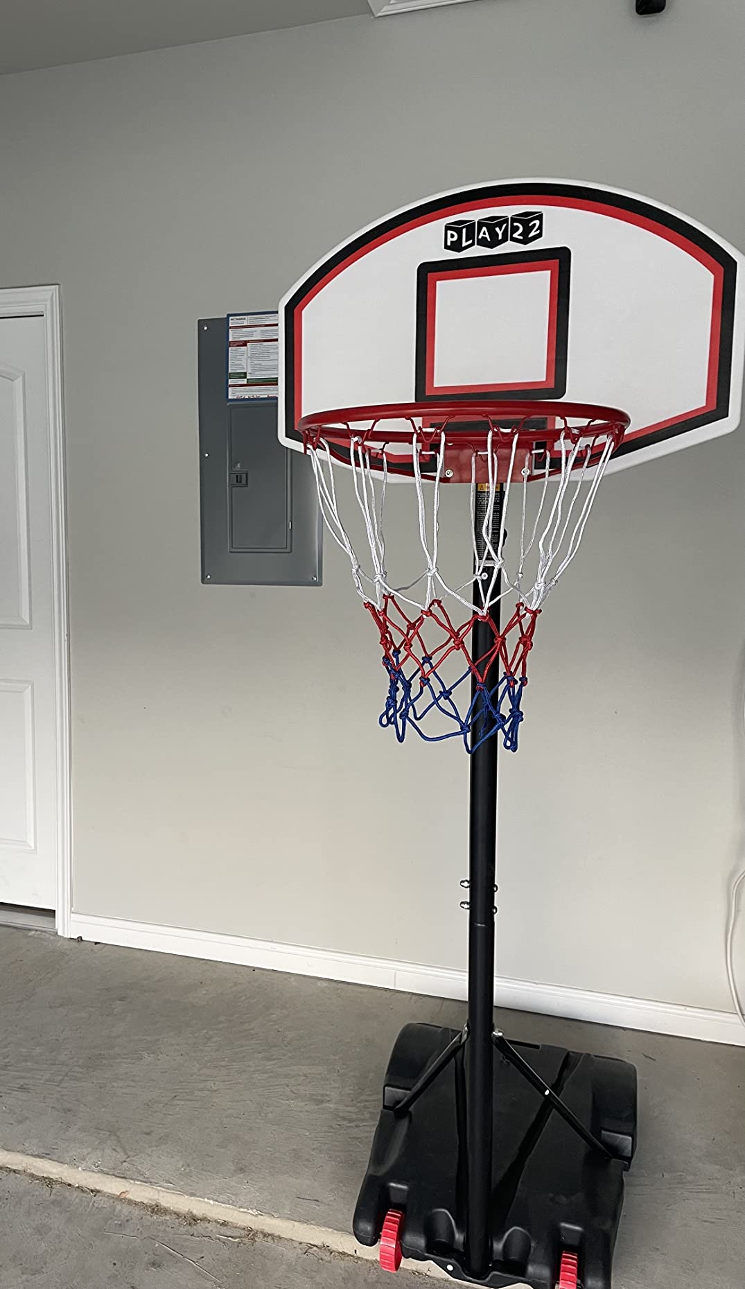 Play22 Kids Adjustable Basketball Hoop Height 5-7 FT - Portable Basketball Goals with Stand & Backboard Wheels Fillable Base customer photo 1