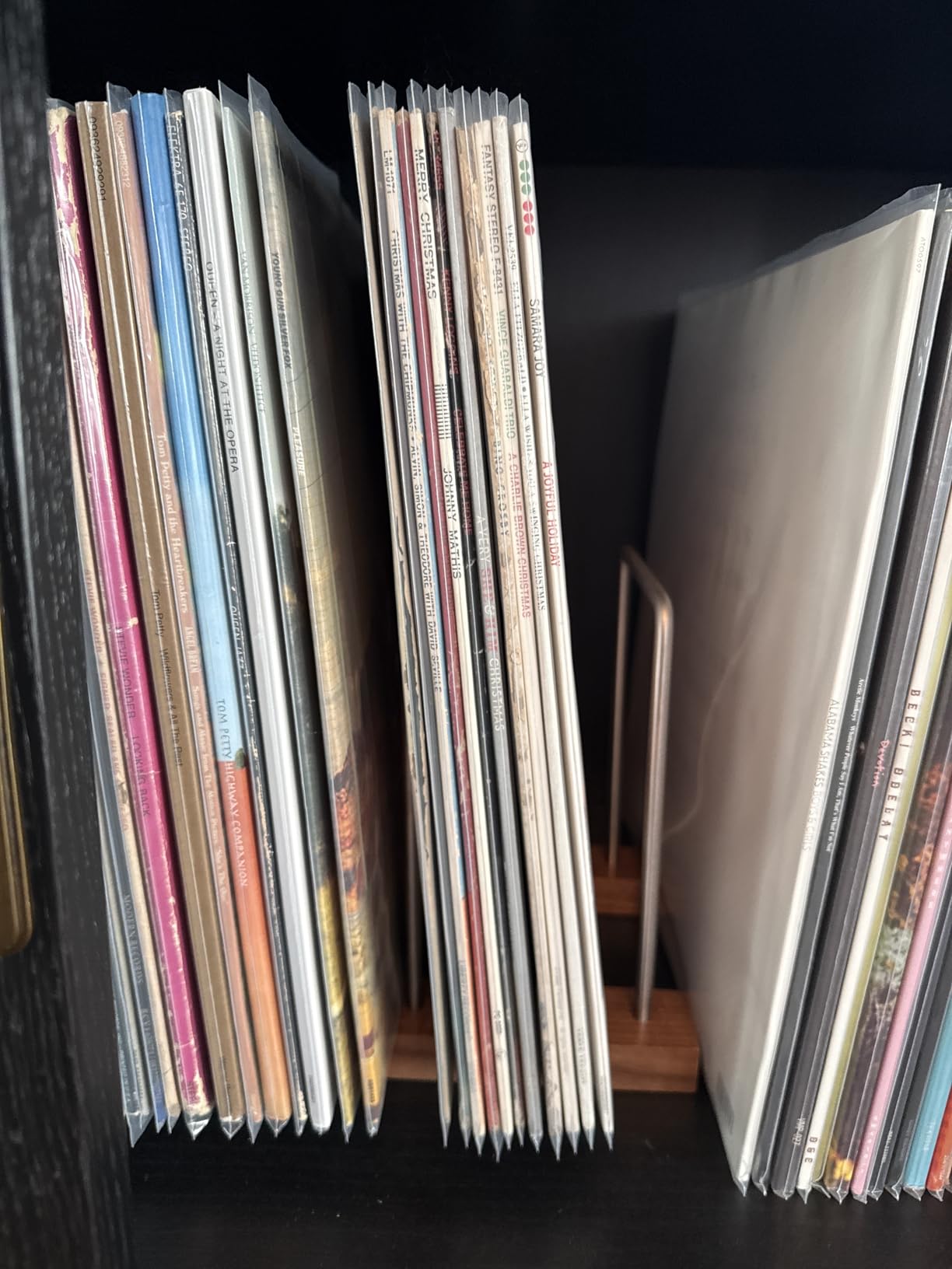 Optage Audio 35 LP Vinyl Record Holder, Solid Walnut Wood Record Holder for Albums, Now Playing Record Props, Vinyl Record Storage, LP Holder Rack, Vinyl Stand customer photo 1