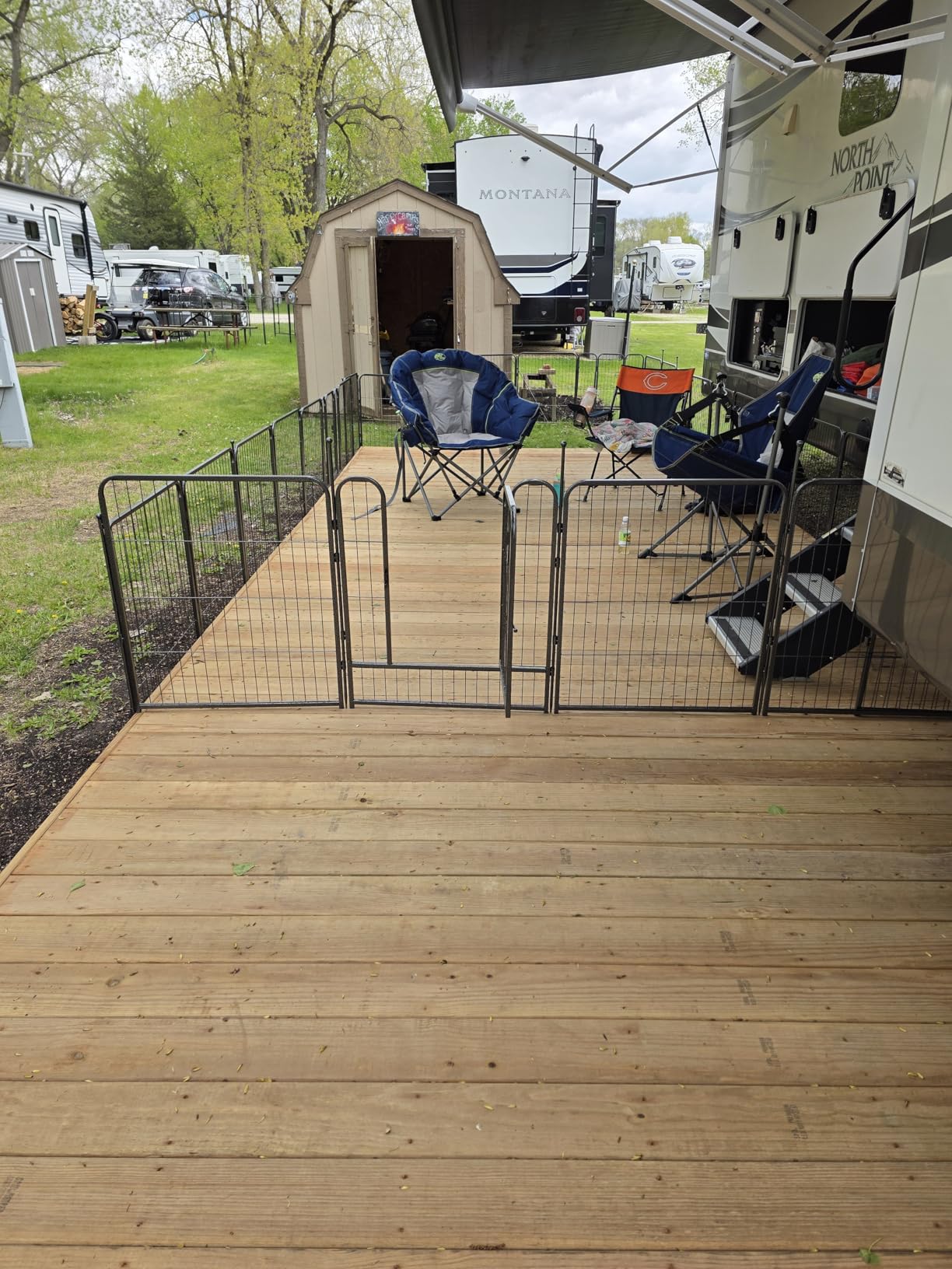 Dog Playpen,32/40/45 Inch Height in Heavy Duty, Folding Indoor Outdoor Anti-Rust Dog Exercise Fence, Portable Pet Playpen with Door for Large Medium Small Dogs and Pet (16 Panels, 32 Inch) Silver customer photo 2