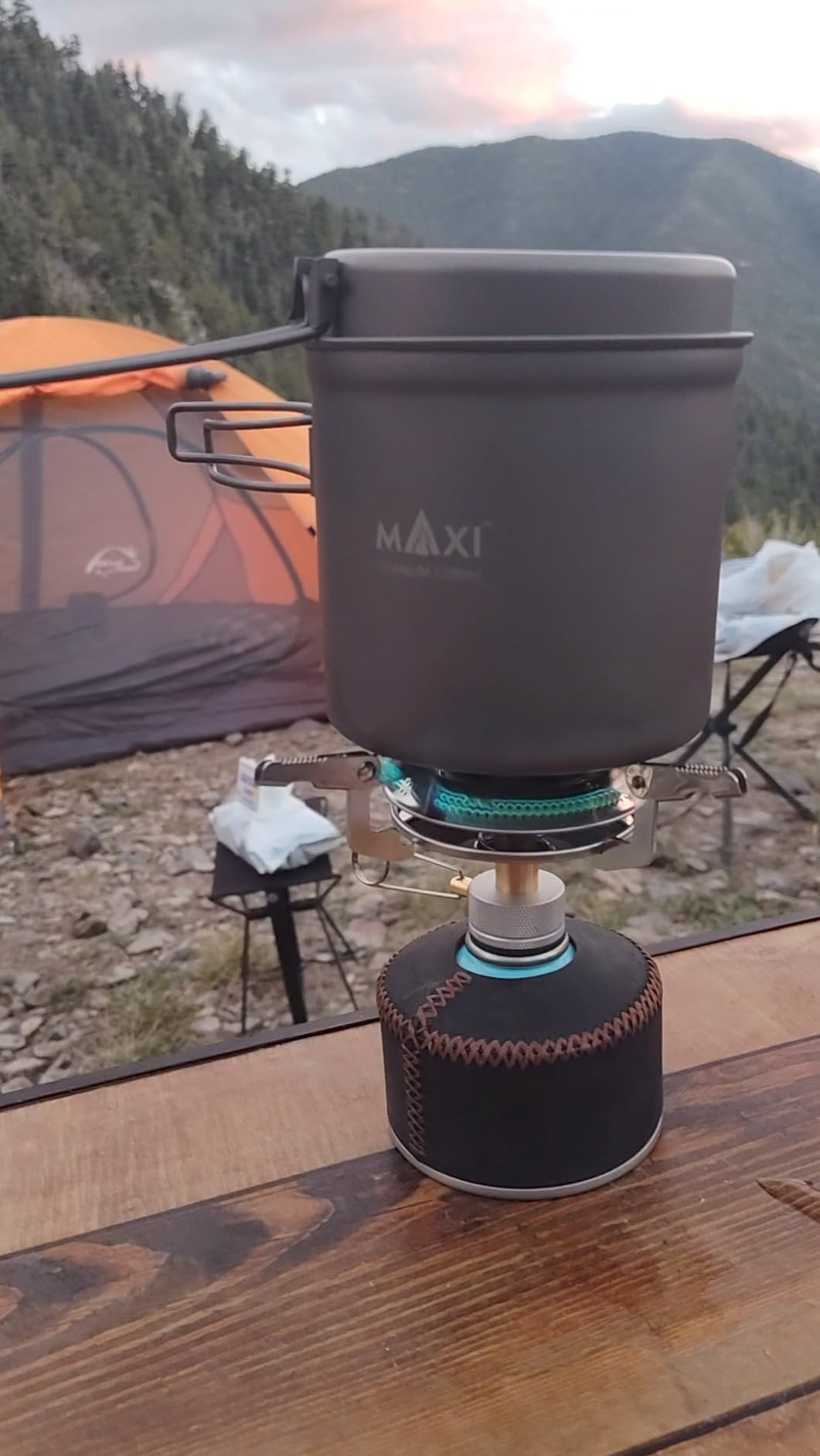 Caudblor Camping Stove with Butane Adapter Lightweight Backpacking Stove customer photo 1