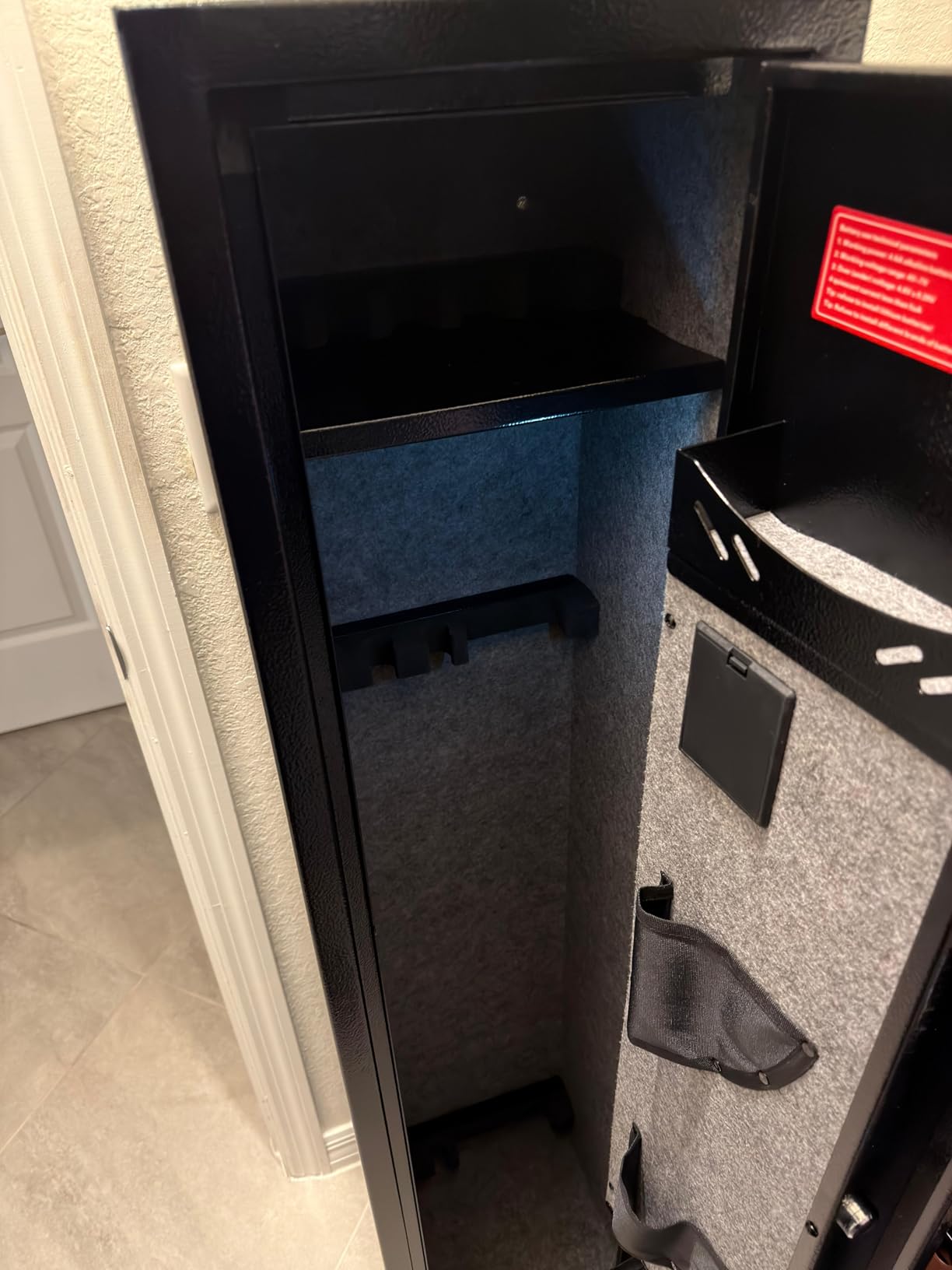 KAER Gun Safe, Rifle Safe, 4-5 Gun Safes for Home Rifle and Pistols, Gun Safes for Rifles and Shotguns, Gun Cabinet with Fingerprint/Digital Keypad/Removable Shelf for Rifles Shotguns-11.8