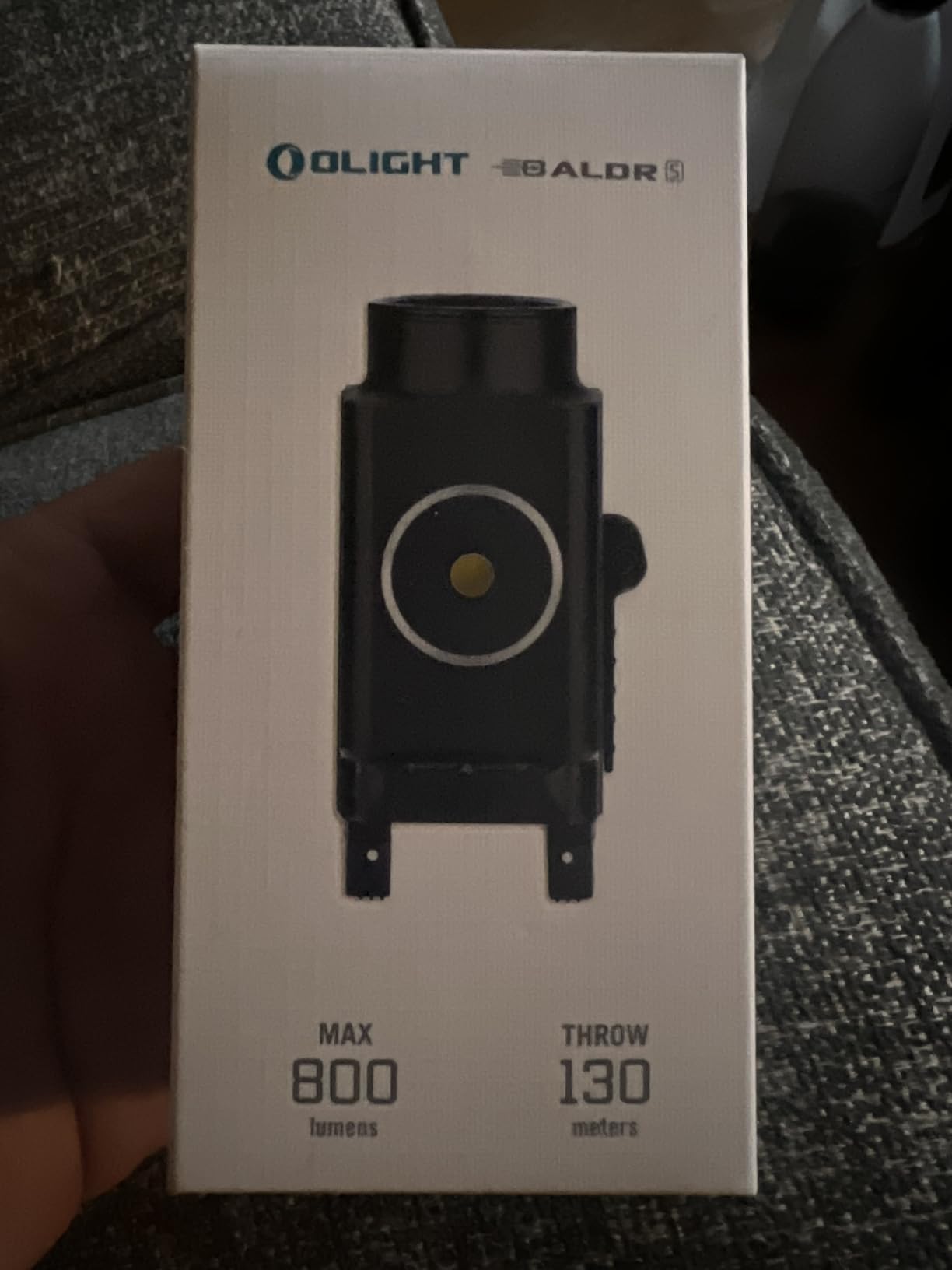 OLIGHT Baldr S 800 Lumens Compact Rail Mount Weaponlight with Green Beam and White LED Combo, Magnetic USB Rechargeable Tactical Flashlight with 1913 or GL Rail, Battery Included (Black) customer photo 2