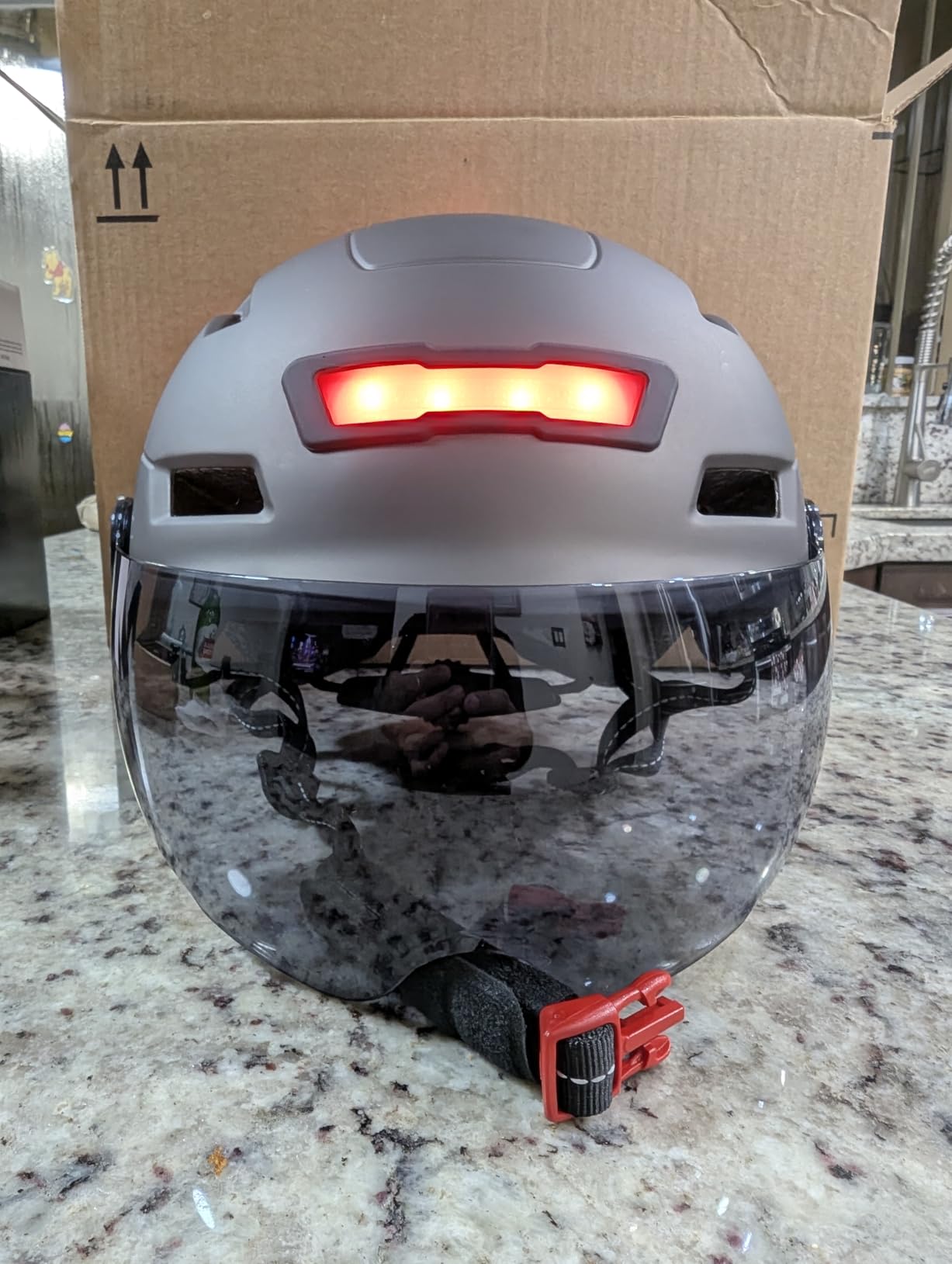 ILM Adult Bike Helmet with USB Rechargeable LED Front and Back Light Mountain&Road Bicycle Helmet E3-10L customer photo 2