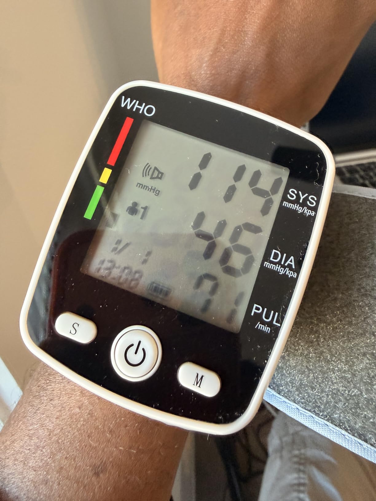 Blood Pressure Monitor Digital Wrist BP Machine Automatic BP Cuff (5.3 to 7.7 in) with 2 Users 180 Memory Voice Large LCD Display Adjustable Cuff USB Charging Carrying Case, Black customer photo 1