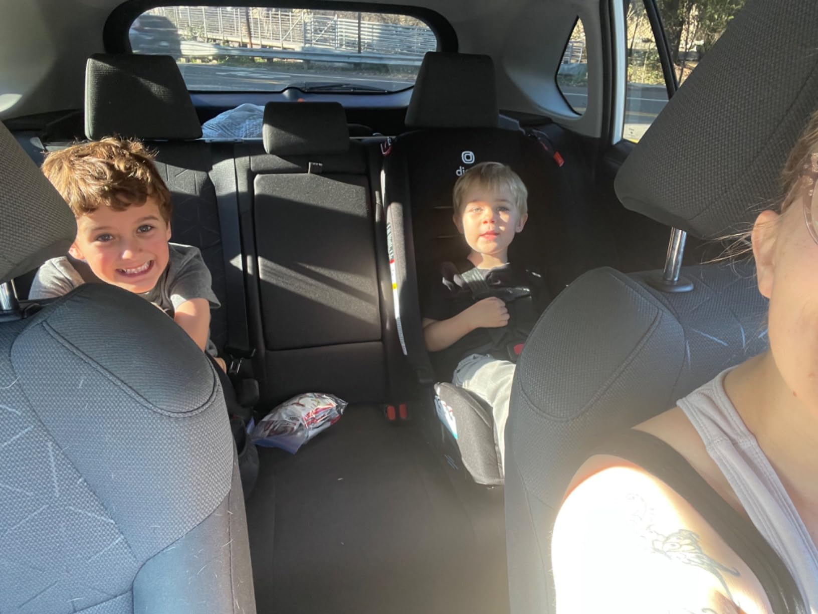 Diono Solana, No Latch, Pack of 2 Backless Booster Car Seats, Black customer photo 2