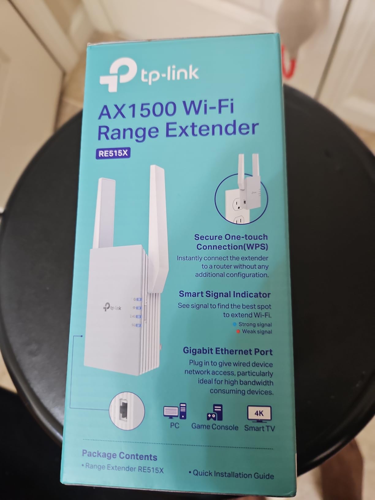 TP-Link AX1500 WiFi Extender Internet Booster(RE500X), WiFi 6 Range Extender Covers up to 1500 sq.ft and 25 Devices, Dual Band, AP Mode w/Gigabit Port, APP Setup, OneMesh Compatible customer photo 1