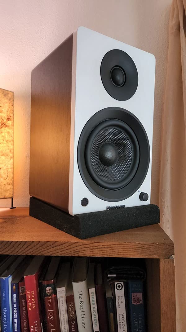 Fluance High Density Acoustic Foam Isolation Pads for Bookshelf Speakers and Studio Monitors, 8.5