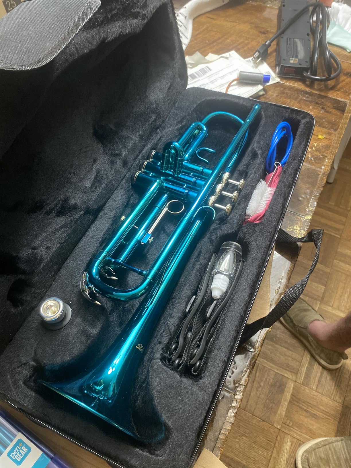 LeSage Brass Standard Bb Nickel Silver Trumpet for Beginner Student for Band with 7c Mouthpiece Cleaning Kit Valve Oil Trumpet Case customer photo 1