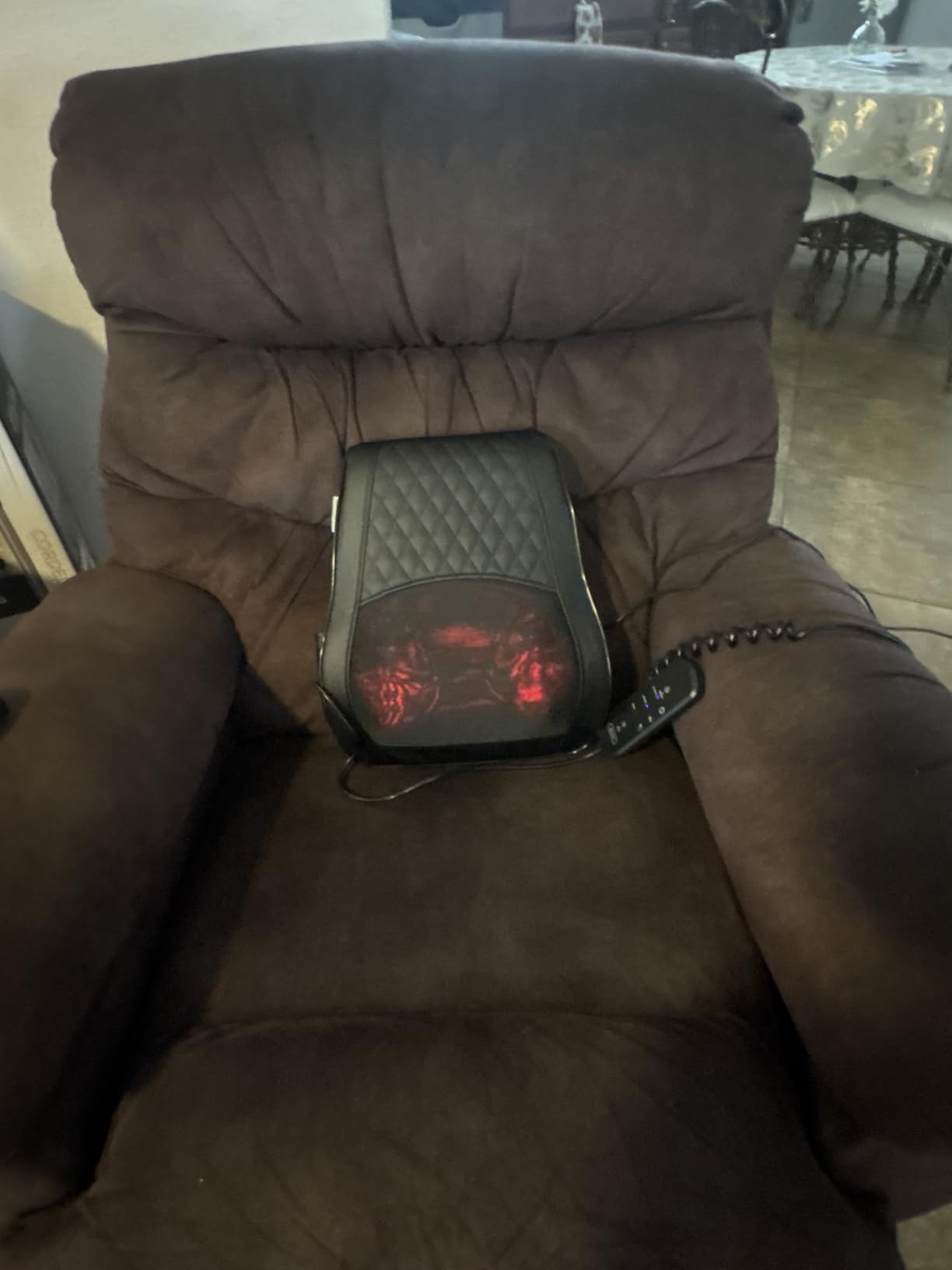 Boriwat Back Massager with Heat, 3D Kneading Massage Pillow for Back, Neck, Shoulder, Leg Pain Relief Deep Tissue customer photo 1