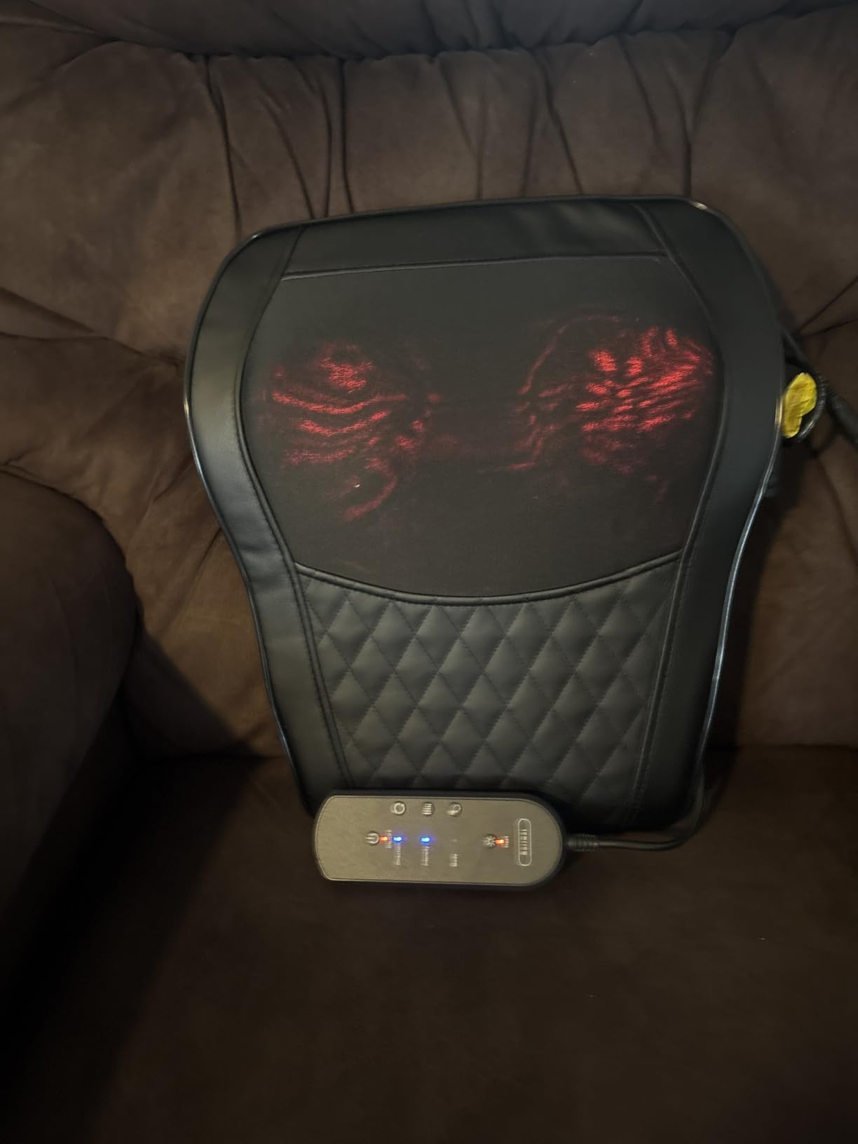 Boriwat Back Massager with Heat, 3D Kneading Massage Pillow for Back, Neck, Shoulder, Leg Pain Relief Deep Tissue customer photo 2