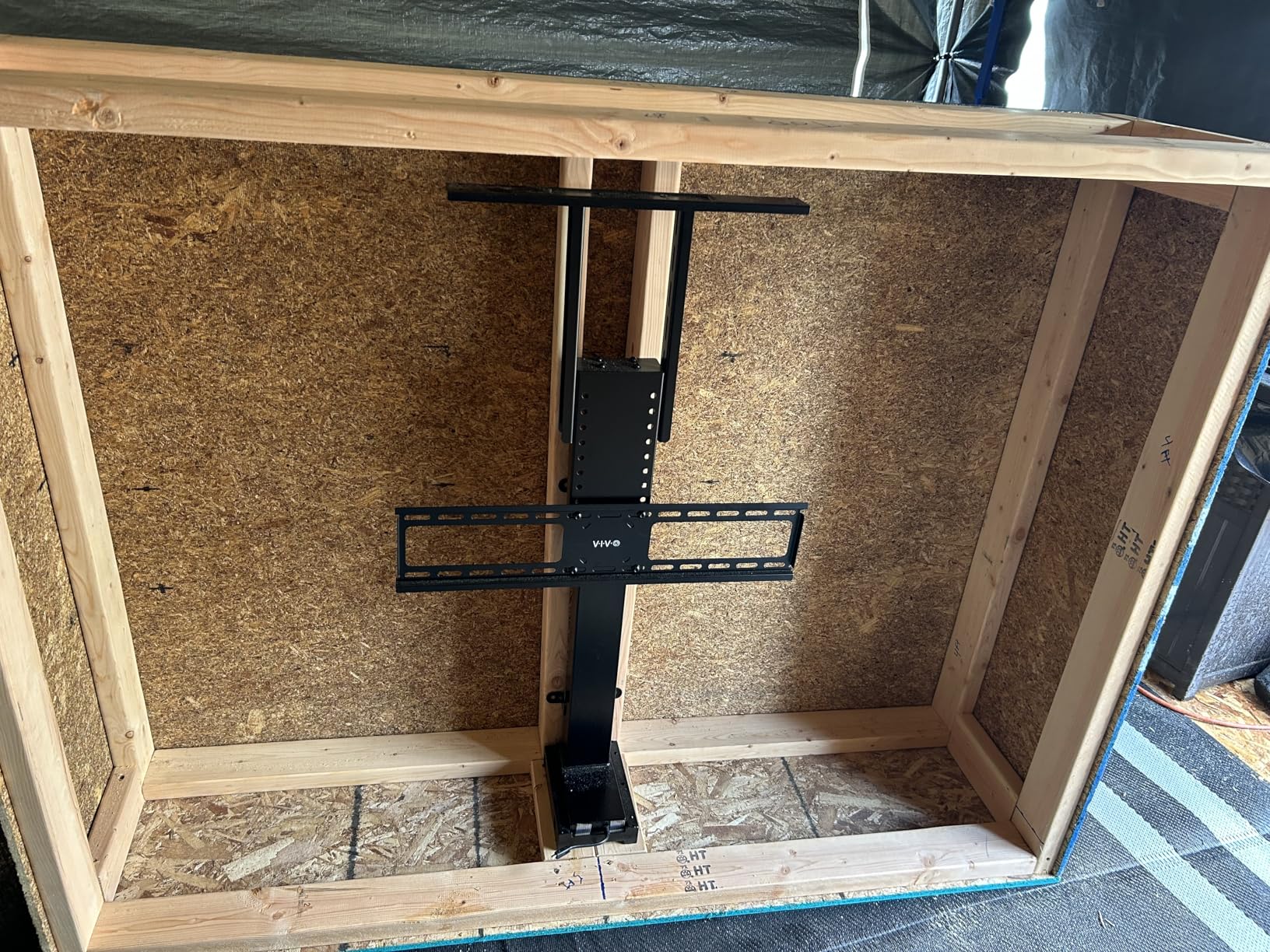 VIVO Motorized TV Stand for 32 to 65 inch Screens, Vertical Lift Television Stand with Remote Control, Compact TV Mount Bracket, MOUNT-E-UP65A customer photo 1