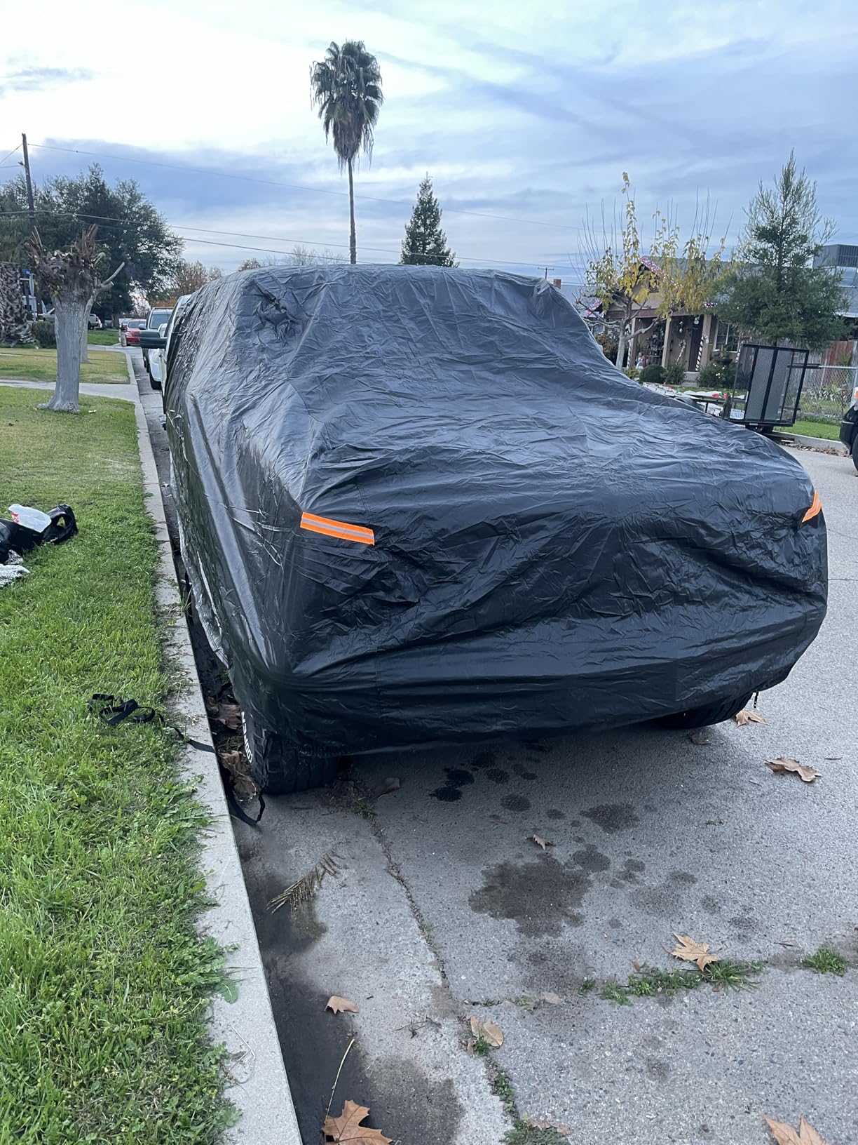 Kayme Car Cover Waterproof All Weather for Large Sedan, Outdoor Cover Fit for Ford Crown Victoria, Cadillac DTS, Grand Marquis, Lincoln Continental Town Car, Chevy Impala Caprice (209 to 218 inch) customer photo 2