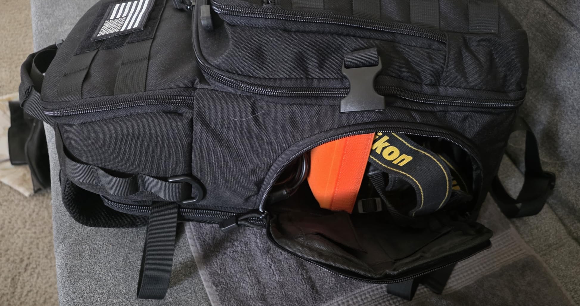 MOSISO Camera Backpack, DSLR/SLR/Mirrorless Tactical Camera Bag Case with Laptop Compartment customer photo 1