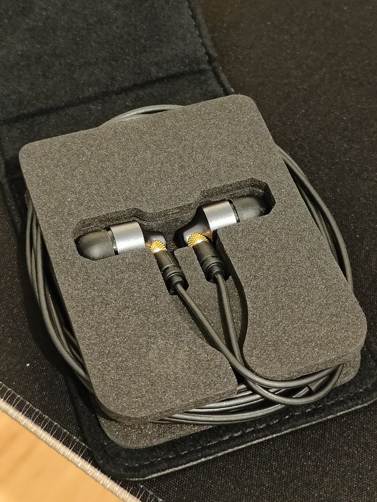 Technics Premium in-Ear Monitors IEM, High-Fidelity Wired in-Ear Earbuds Earphones with Innovative 10mm Driver for Ultra-Low Distortion - EAH-TZ700, Black/Gold customer photo 1