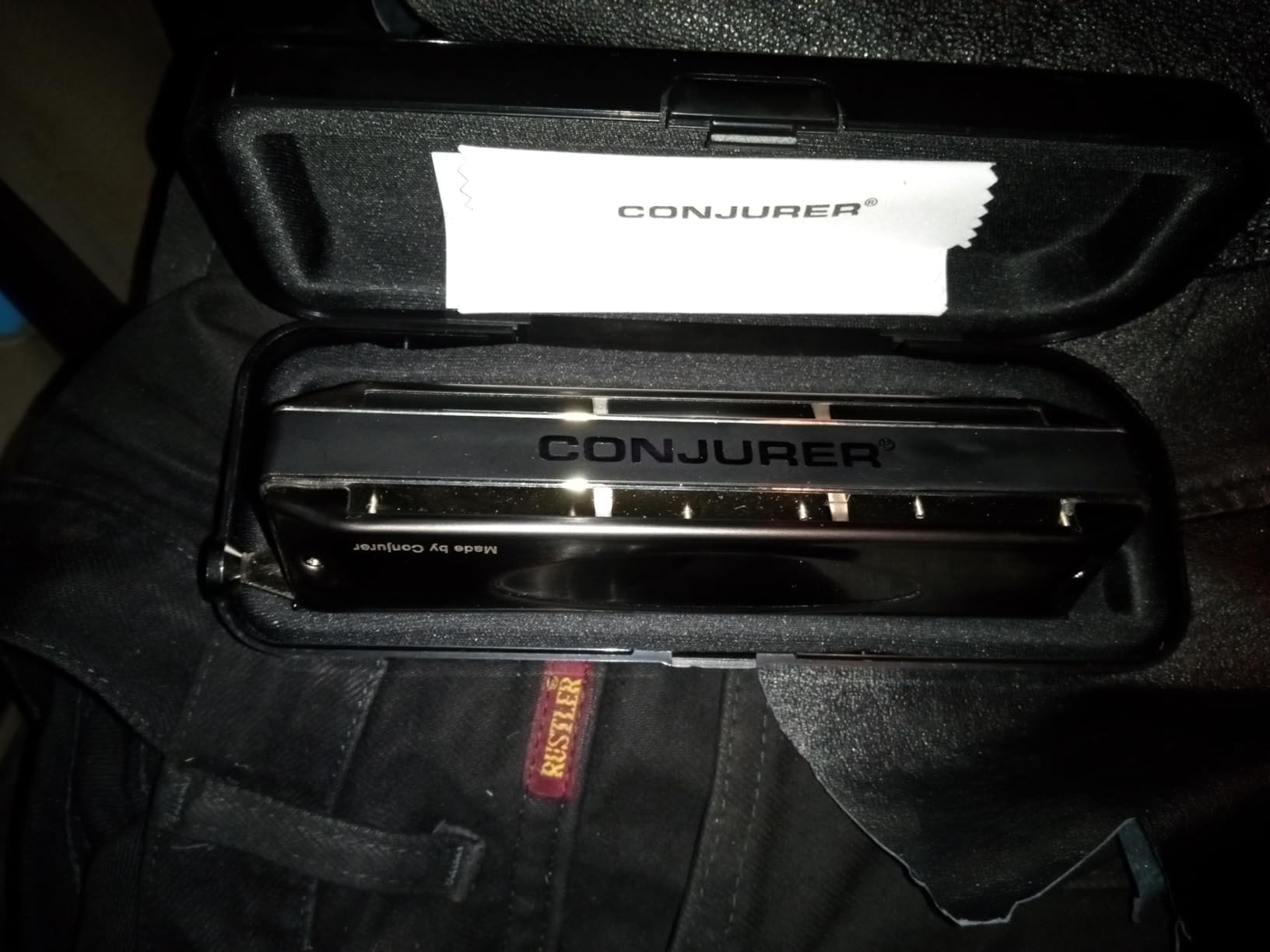 CONJURER Chromatic Harmonica Valveless for Adult Beginners Students 10 Hole Harmonica Key of C Stainless Steel Mouth Organ with Brass Reed in Case, C Key Red customer photo 2