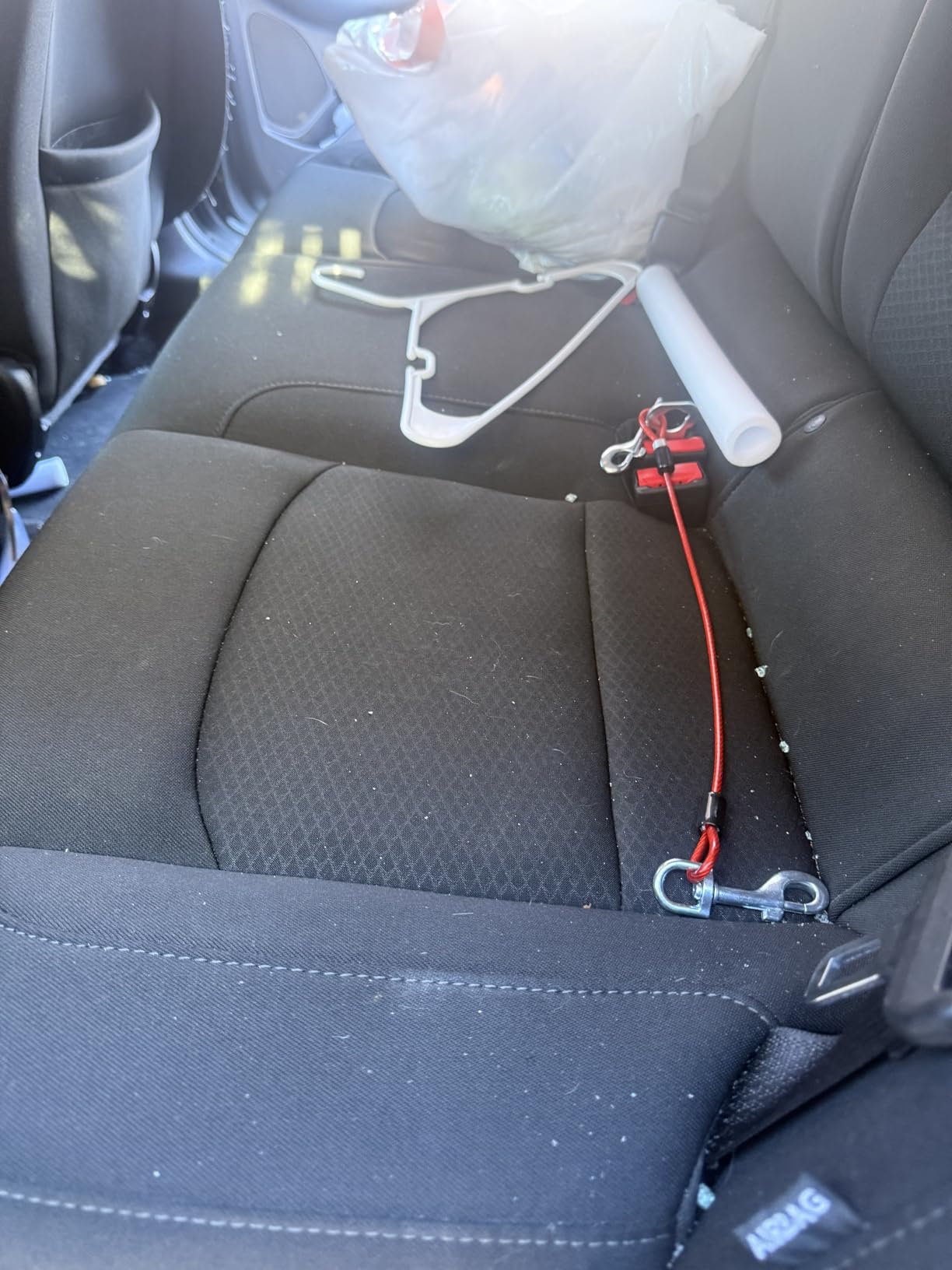 Dog Seat Belt Harness for Car, 2pcs Dog Seatbelt of Coated Wire Leash Safety Restraint, No Chew Tether Cable Vehicle Dogs Accessories, Double Clips & Latch (2 Pack Black, 32 inch/80 CM) customer photo 2