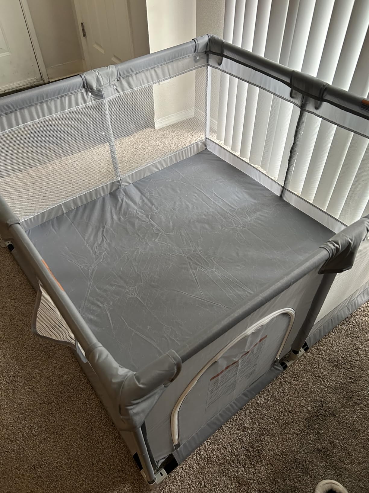 Fodoss Baby Playpen 50x50in, Small Play Pen for Babies and Toddlers, Playpen for Apartment, Play Yard, Activity Fence, Baby Playard with All-Side Mesh, Pull Rings customer photo 2