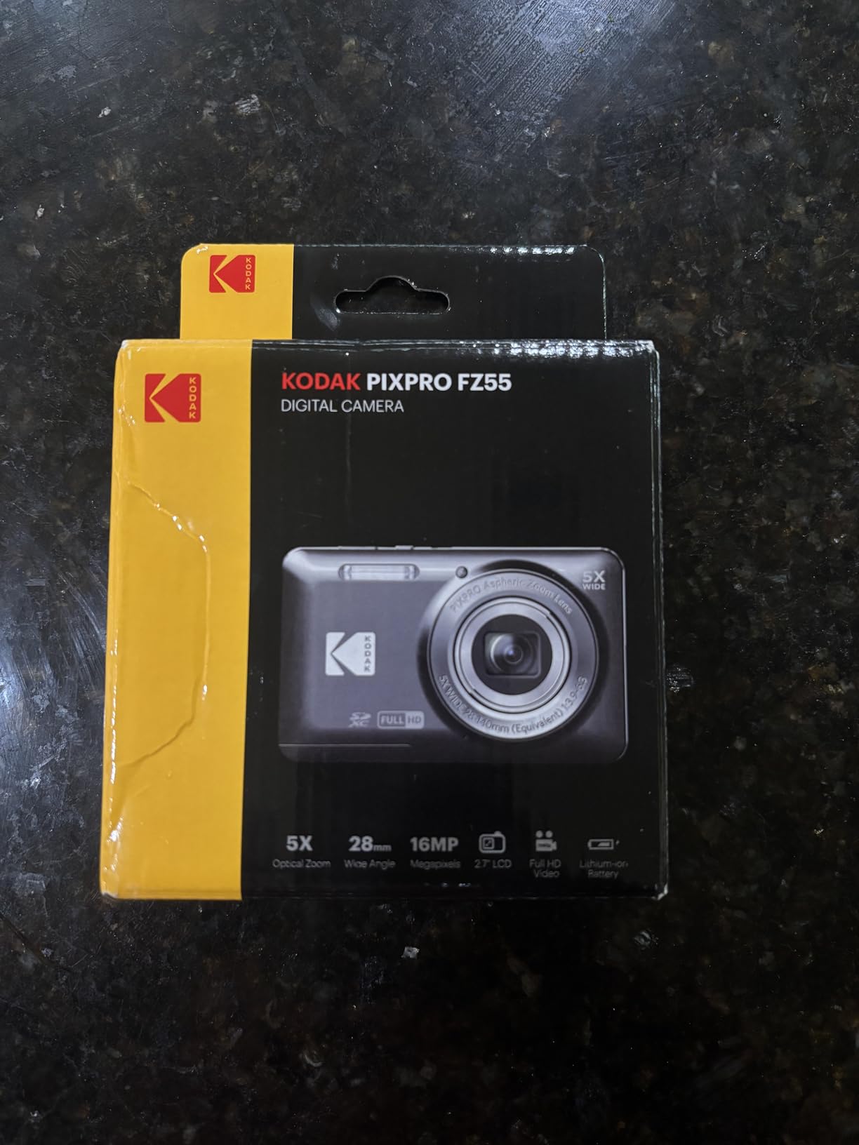 Kodak PIXPRO FZ55-BK 16MP CMOS Sensor Digital Camera 5X Optical Zoom 28mm Wide Angle 1080P Full HD Video 2.7
