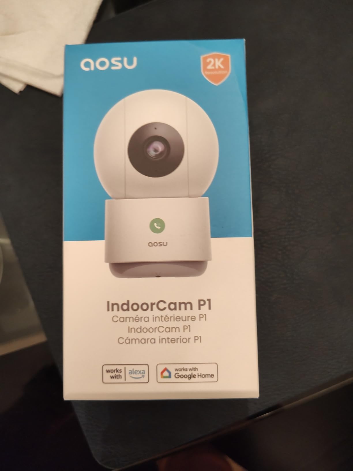 aosu 2K Security Camera Indoor, Baby Monitor Pet Camera 360-Degree for Home Security with 2.4 GHz Wi-Fi Router, One-Touch Call, Smart Motion Tracking, IR Night Vision, Compatible with Alexa customer photo 2