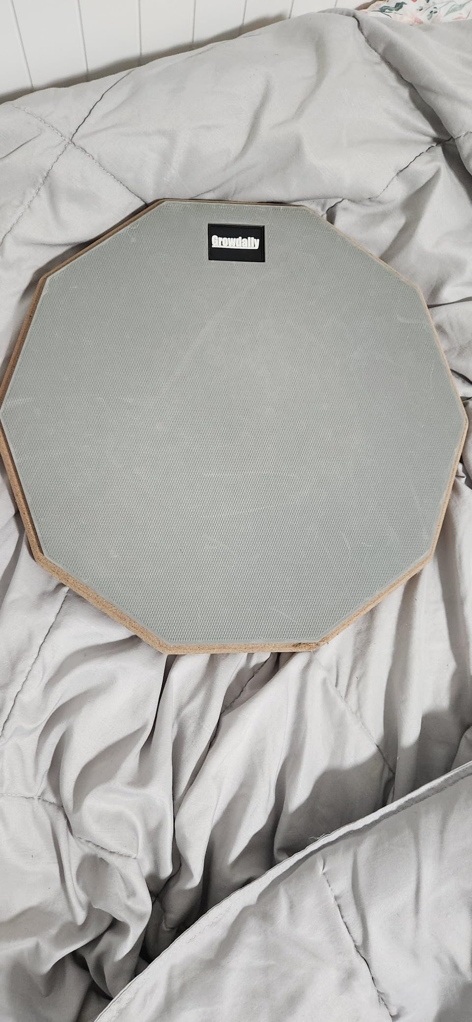 Drum Practice Pad for drumming drum pad and sticks 12 In, Sided With 2 Pairs/4 Maple 5A Drum Sticks & Storage Bag(Gray) customer photo 2