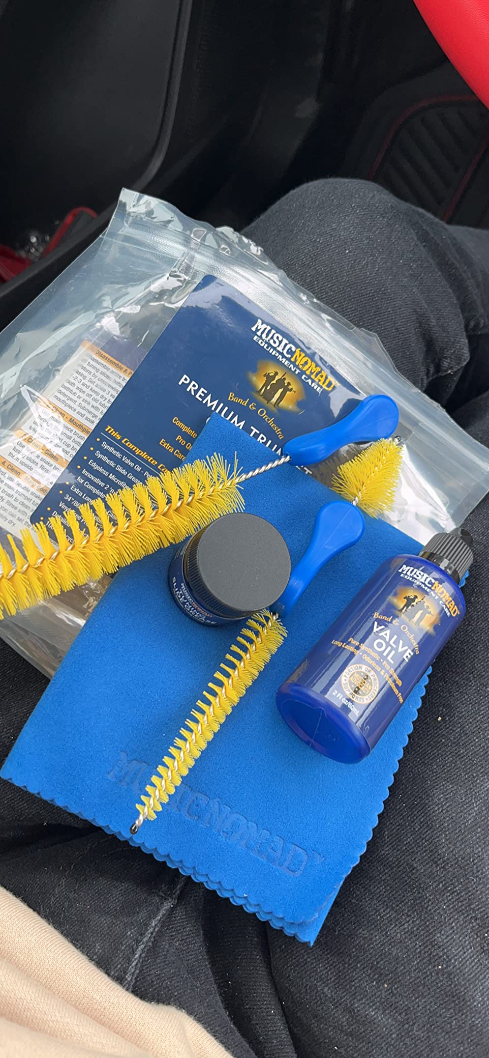 MusicNomad 6 pc. Premium Trumpet (Cornet) Cleaning & Care Kit with Extra Care Built into our Product Designs, Formulas, Instructions, Give Back & Storage Bag customer photo 1