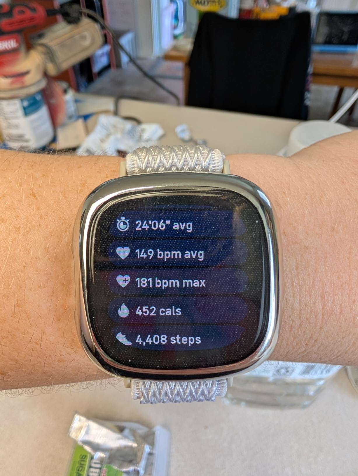 Fitbit Versa 4 Fitness Smartwatch with Daily Readiness - 3-Month Google Health Premium Membership Included - GPS, 24/7 Heart Rate, 40+ Exercise Modes, Sleep Tracking - Waterfall Blue/Platinum customer photo 1
