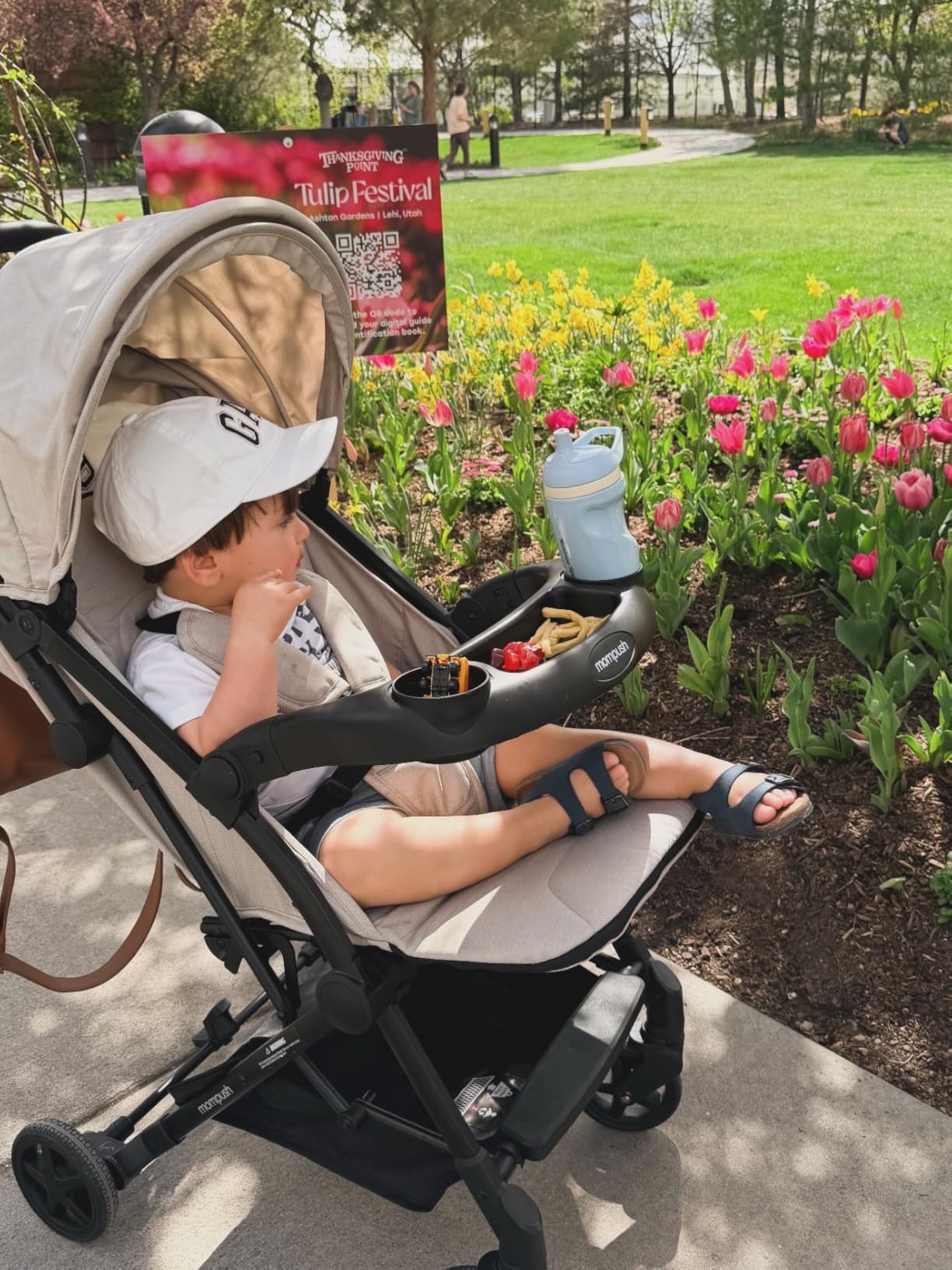 Mompush Lithe V2 Lightweight Travel Stroller, Compact Foldable Baby Stroller with Travel Bag, One-Hand Fold Stroller, Snack Tray, Mechanical Recline Seat, Airplane-Ready, UPF 50+ Canopy & Rain Cover customer photo 2
