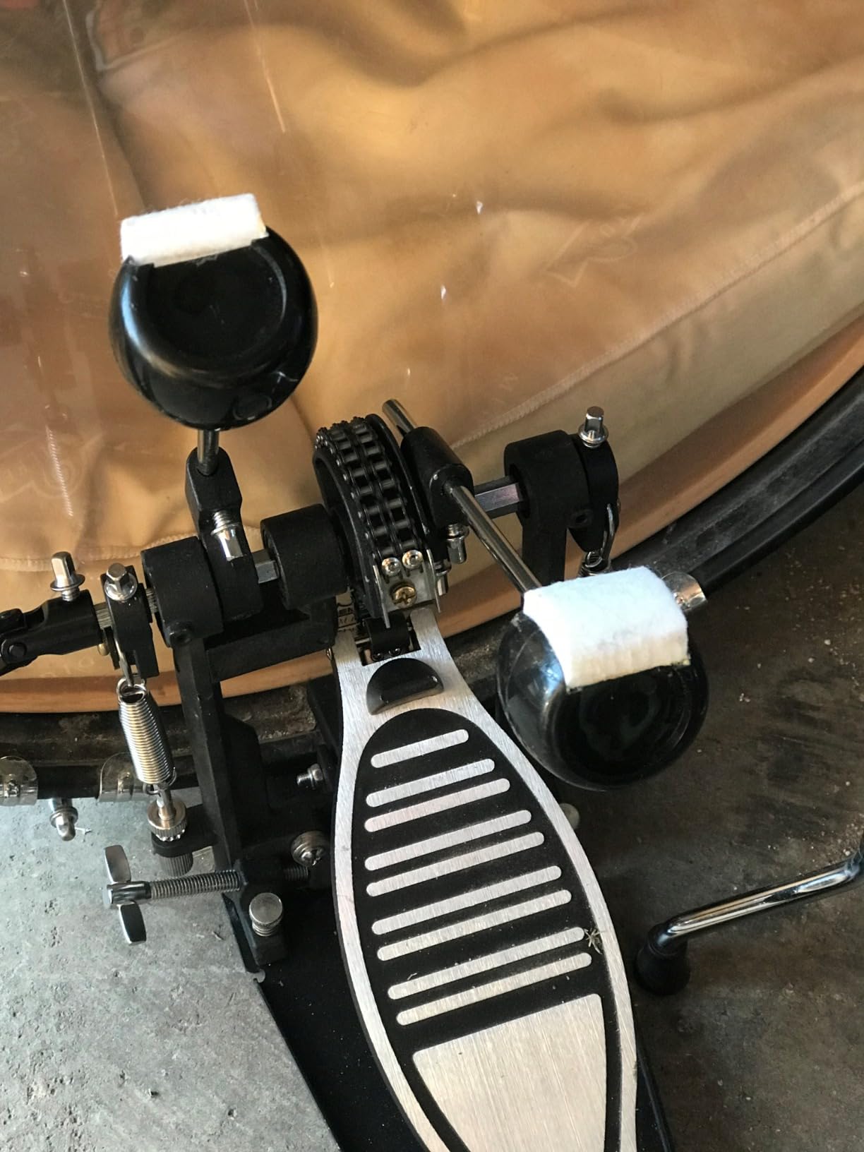 Ktaxon Double Bass Drum Pedals, Double Chain Drum Step on Hammer for Drum Set and Electronic Drums, Black customer photo 1