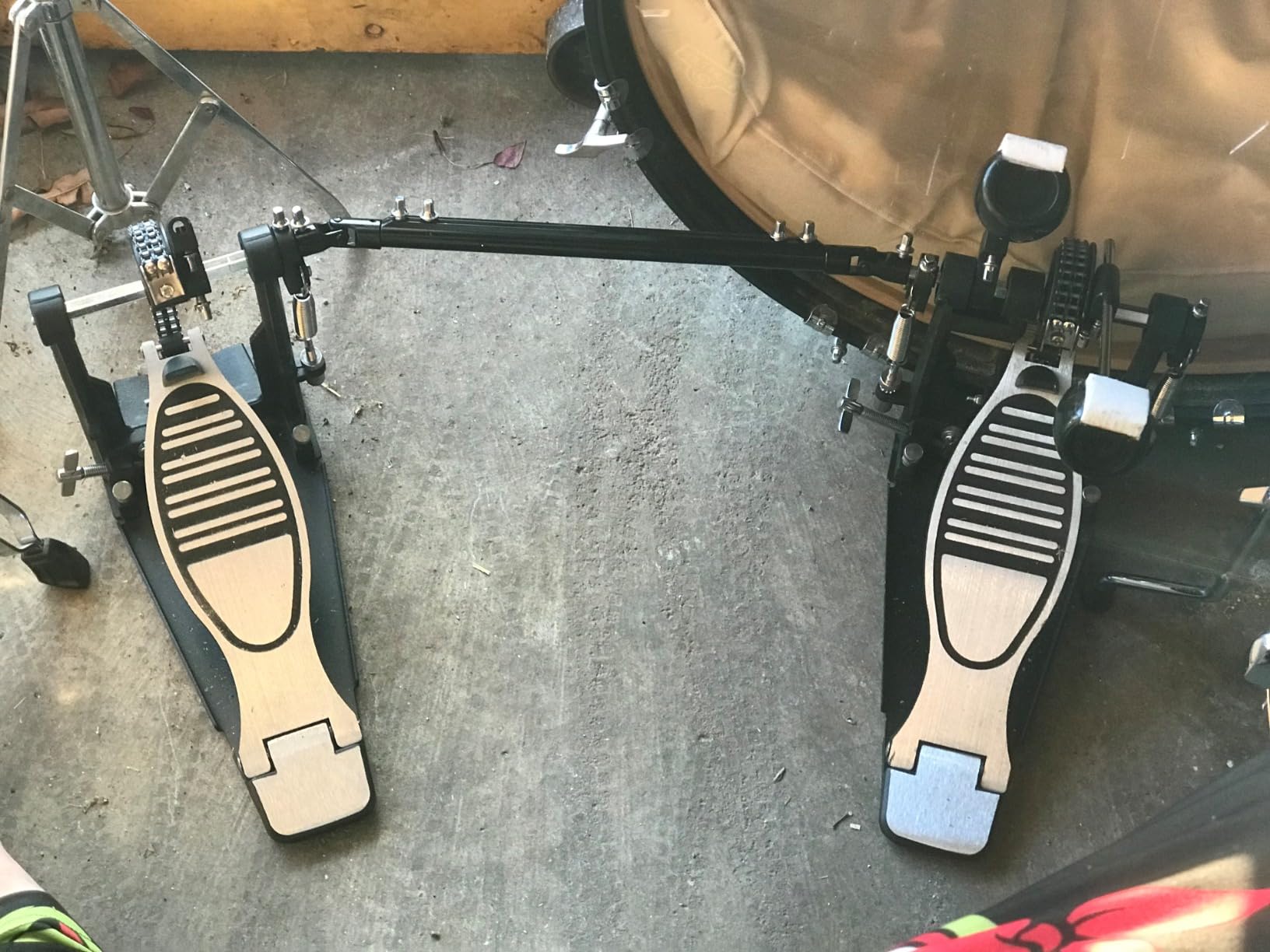 Ktaxon Double Bass Drum Pedals, Double Chain Drum Step on Hammer for Drum Set and Electronic Drums, Black customer photo 2