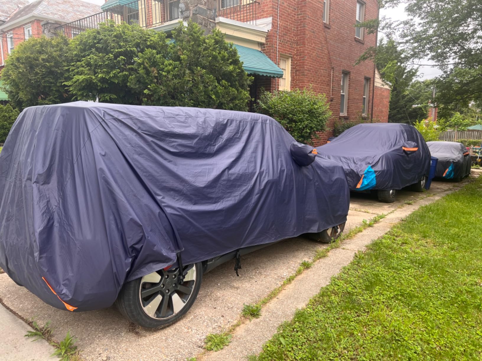 Car Cover Waterproof All Weather for Automobiles, 6 Layers Outdoor Full Exterior Cover Rain Sun UV Snowproof Protection with Zipper Cotton, Mirror Pocket for Sedan (190-195 inch) customer photo 1