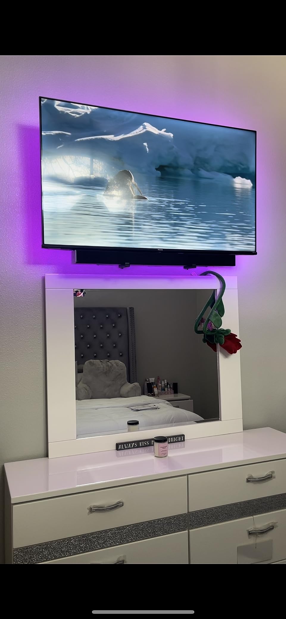 Monoprice Premium Height-Adjustable Above Fireplace TV Wall Mount Motorized Electric for 37