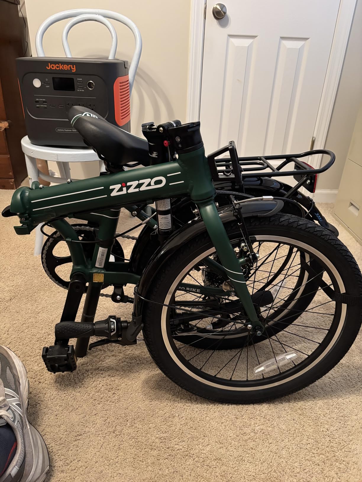 ZiZZO Forte Heavy Duty Folding Bike, Genuine Shimano, with Fenders, Rack customer photo 2