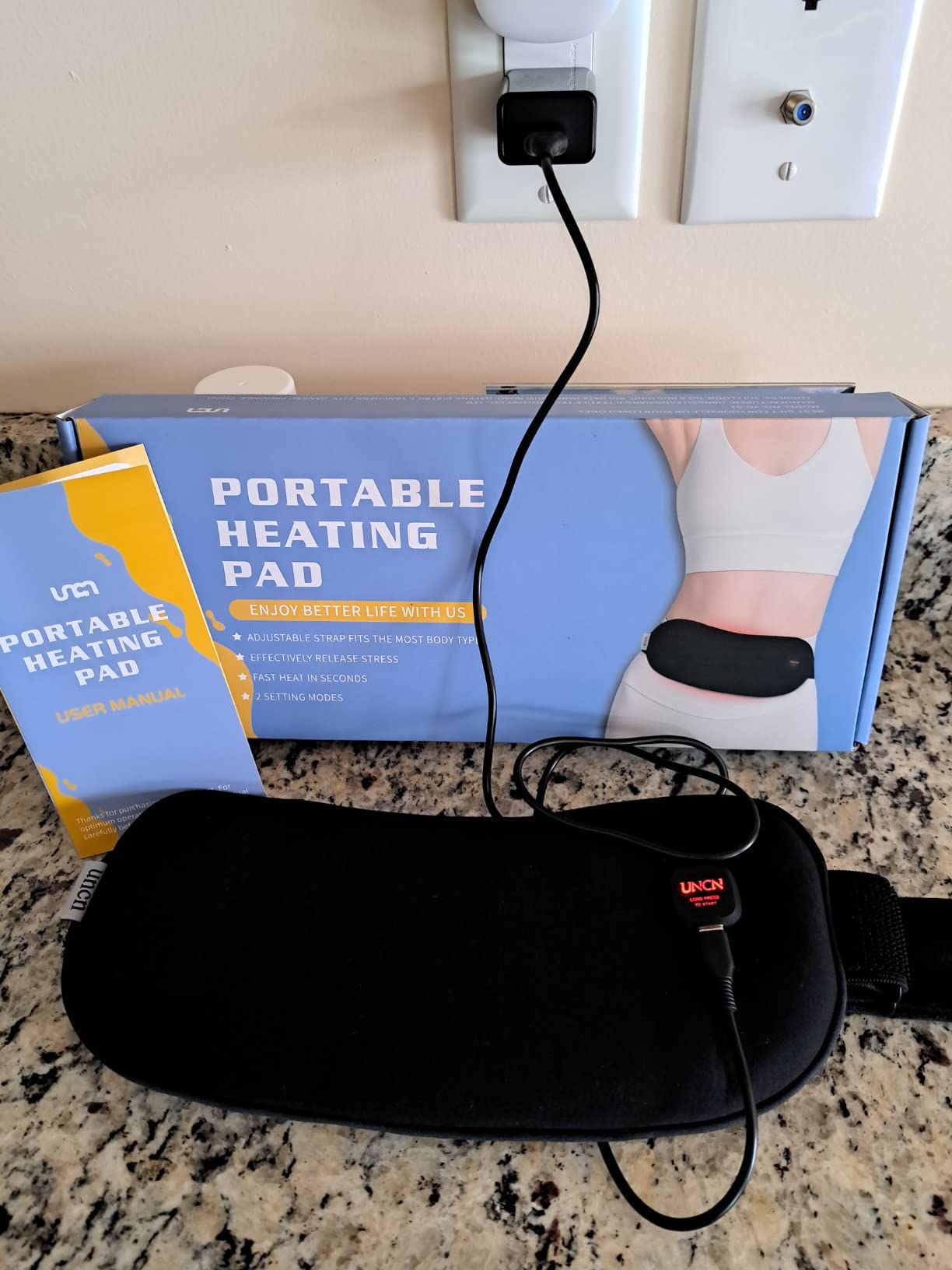 Portable Heating Pad Cordless Period Heating Pad for Cramps Menstrual Heat Pad Electric Rechargeable Battery Included 5000mAh customer photo 2