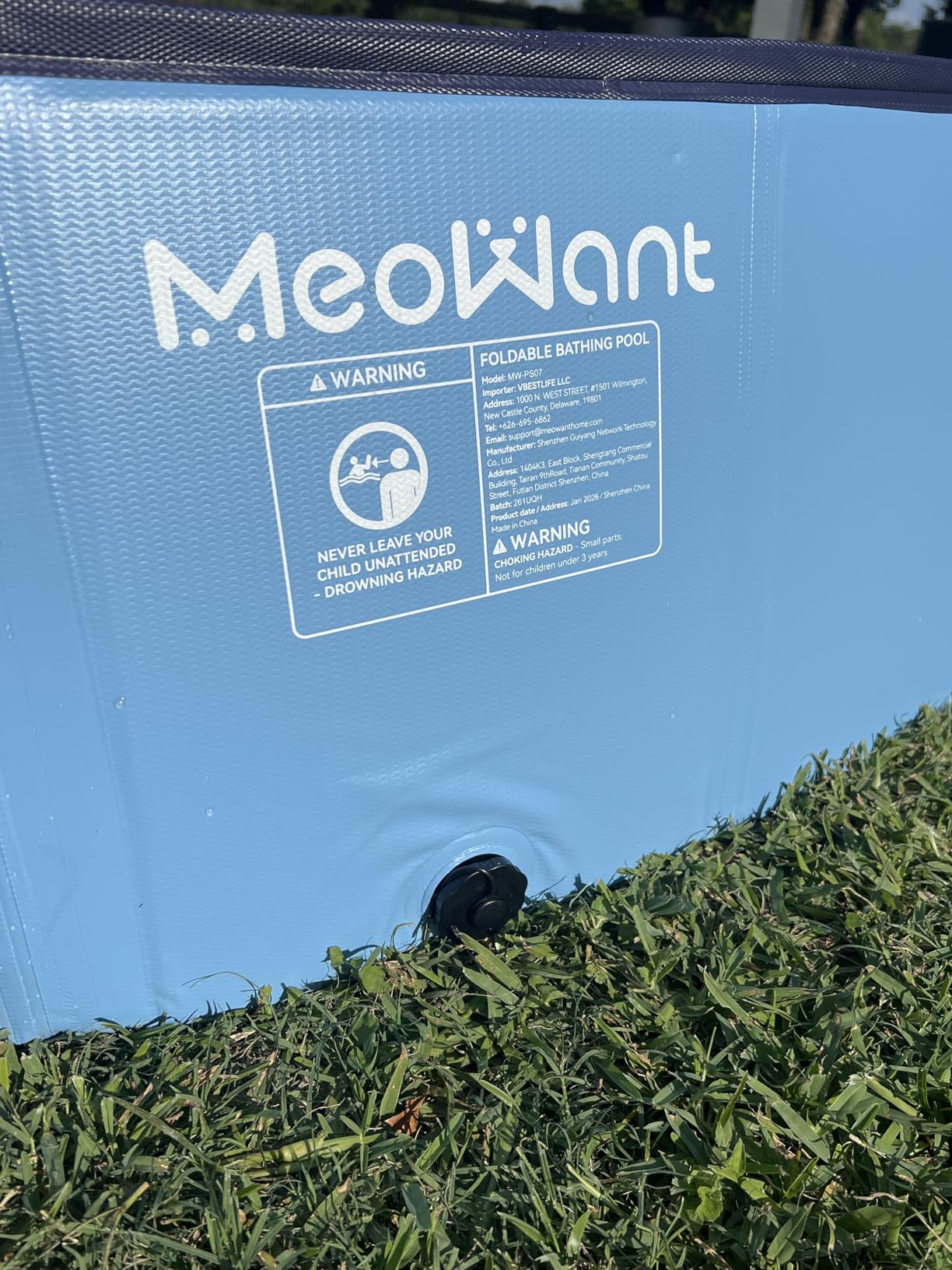 Meowant Foldable Dog Pool, Hard Plastic Dog Swimming Pools for Large Dogs, Collapsible Plastic Kid Pet, Portable Bathing Tub Kiddie Pool for Dogs (XL-63'' x 12'') customer photo 1