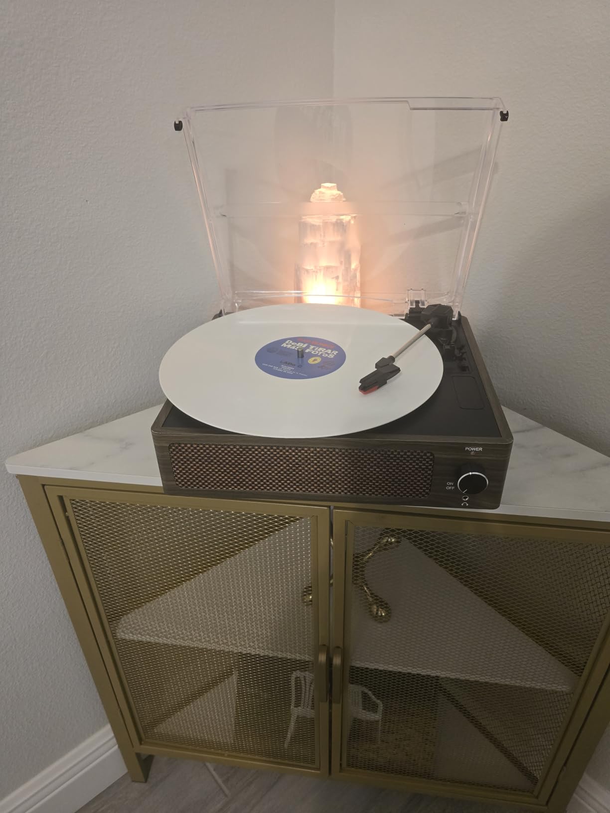 Vinyl Record Player with Speakers Vintage Turntable for Vinyls Records Belt-Driven Turn Table Support 3-Speed, Wireless Playback, Headphone, AUX-in, RCA Line LP Phonograph customer photo 2