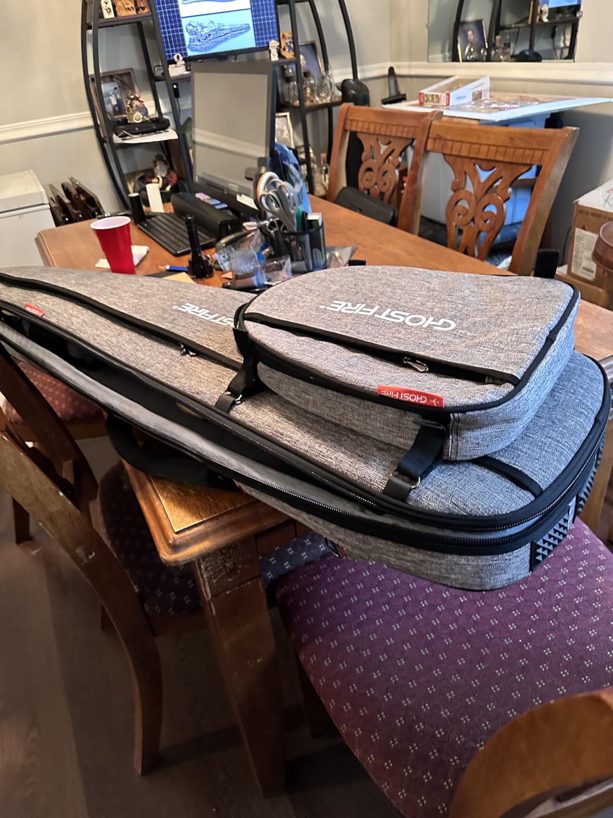GHOSTFIRE High-End Bass Gig Bag, Super Thick Padded Electric Bass Case for Precision/Jazz Bass, with Detachable Expansion Pouch, Grey customer photo 2