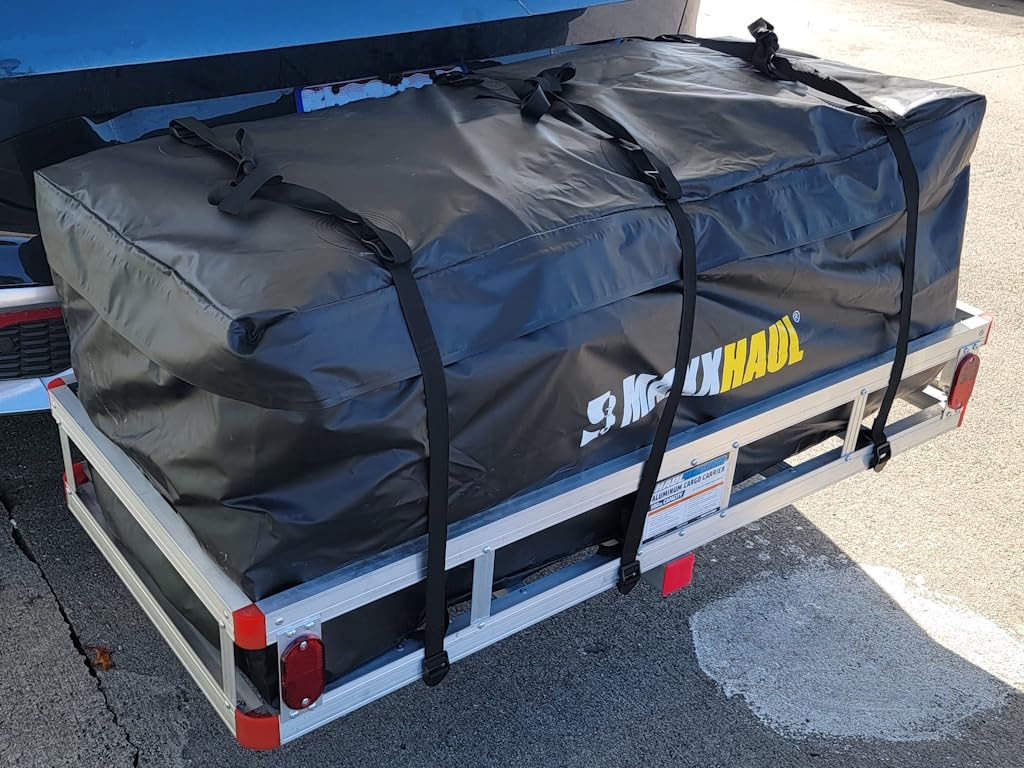 MaxxHaul Waterproof Car Roof Bag (15 Cubic Feet) - Universal Rooftop Cargo Carrier for All Cars/SUVs, Includes Anti-Slip Mat, 8 Straps, 6 Door Hooks & Luggage Lock - Lightweight & Heavy Duty customer photo 1